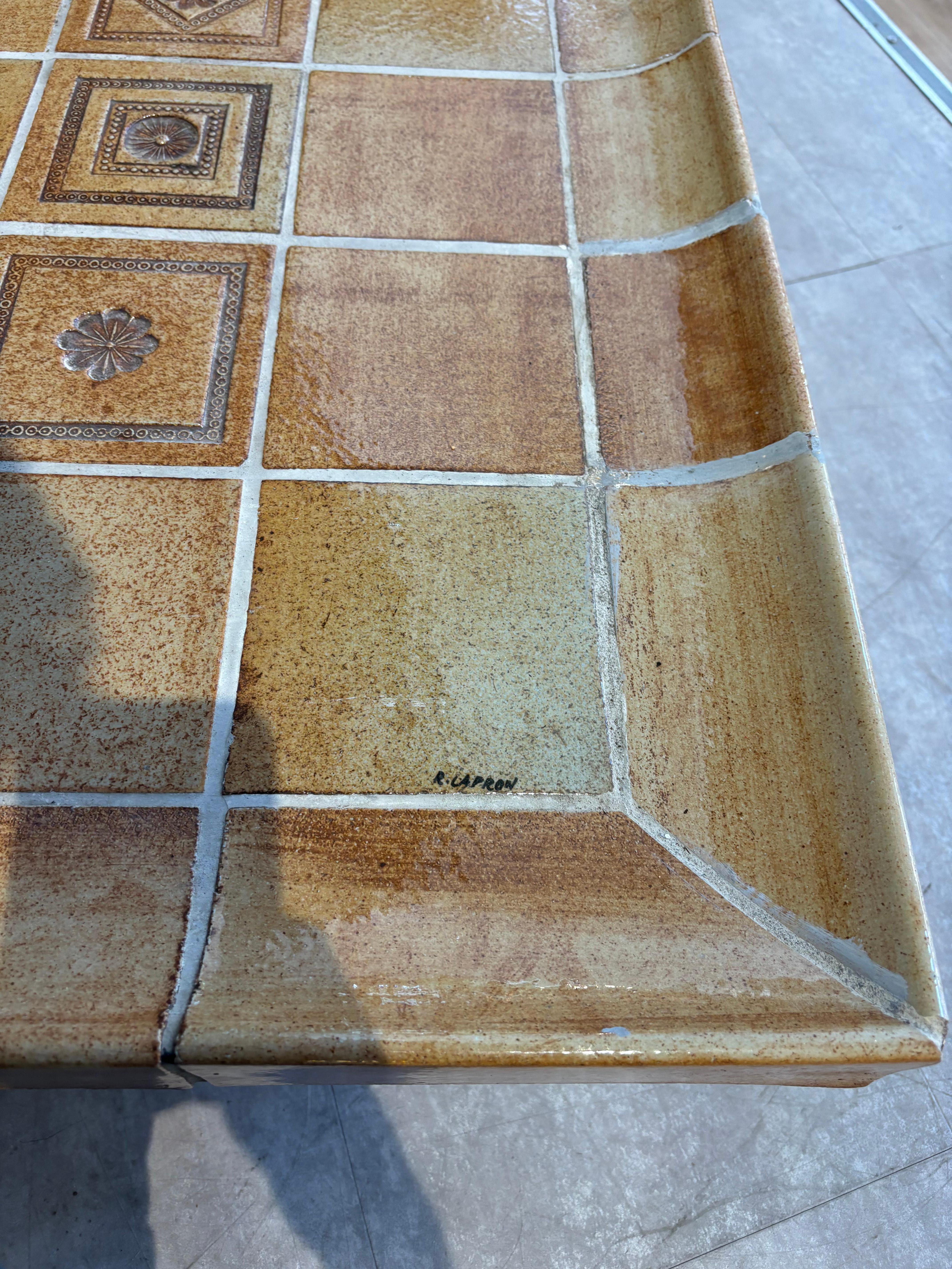 Scarce cuvette coffee table by Roger Capron For Sale 3