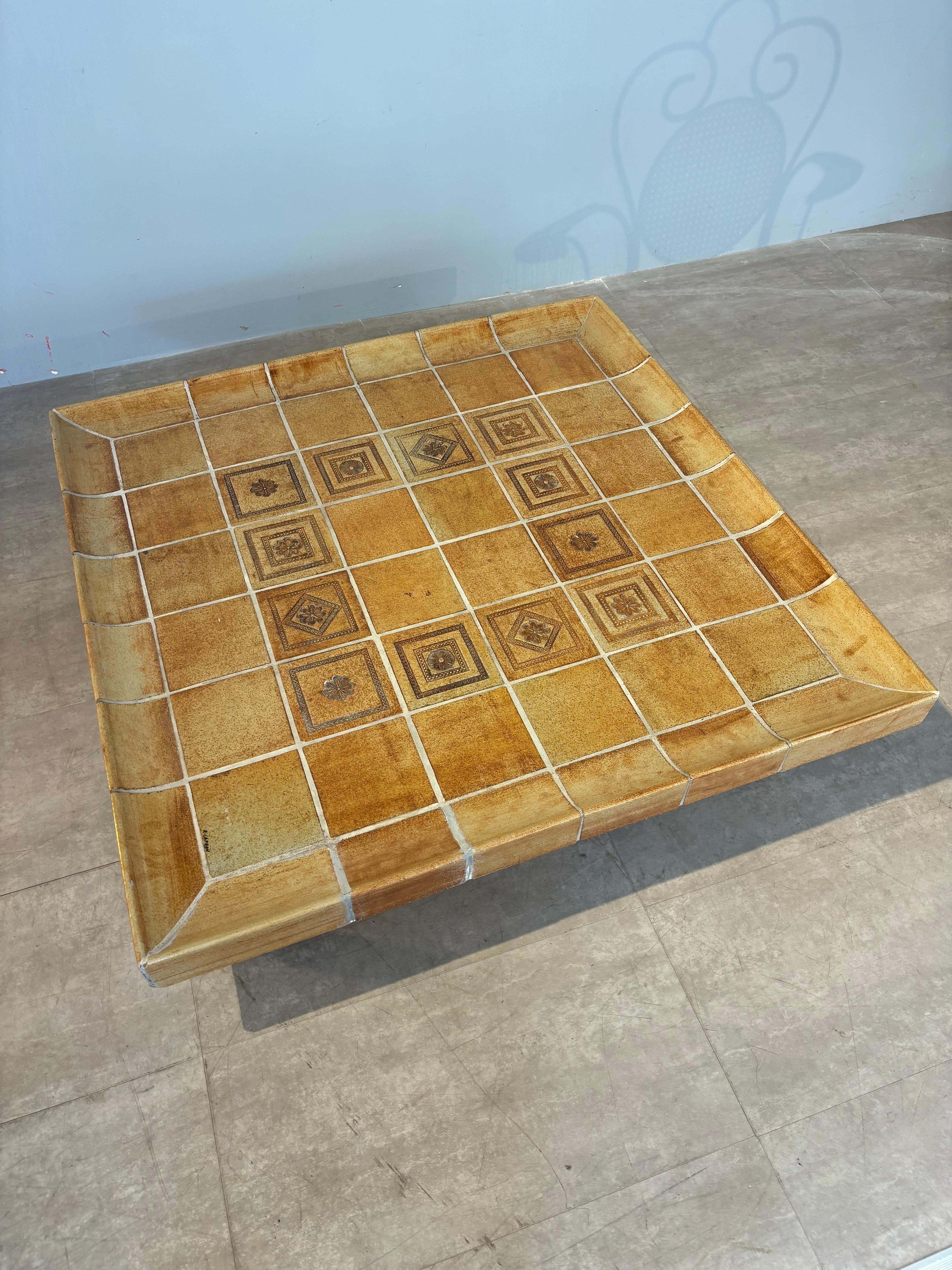 Scarce cuvette coffee table by Roger Capron For Sale 8