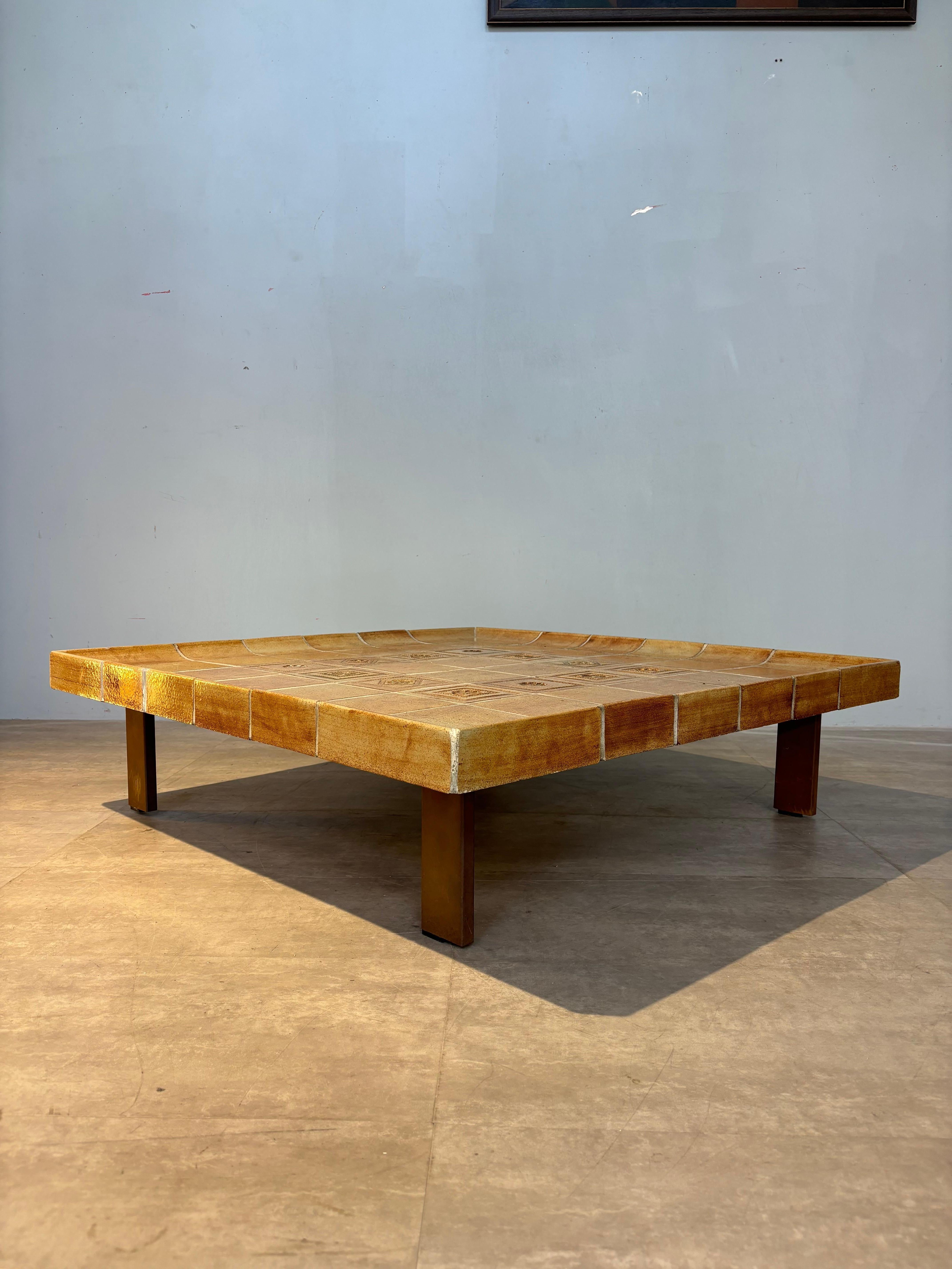 Mid-Century Modern Scarce cuvette coffee table by Roger Capron For Sale