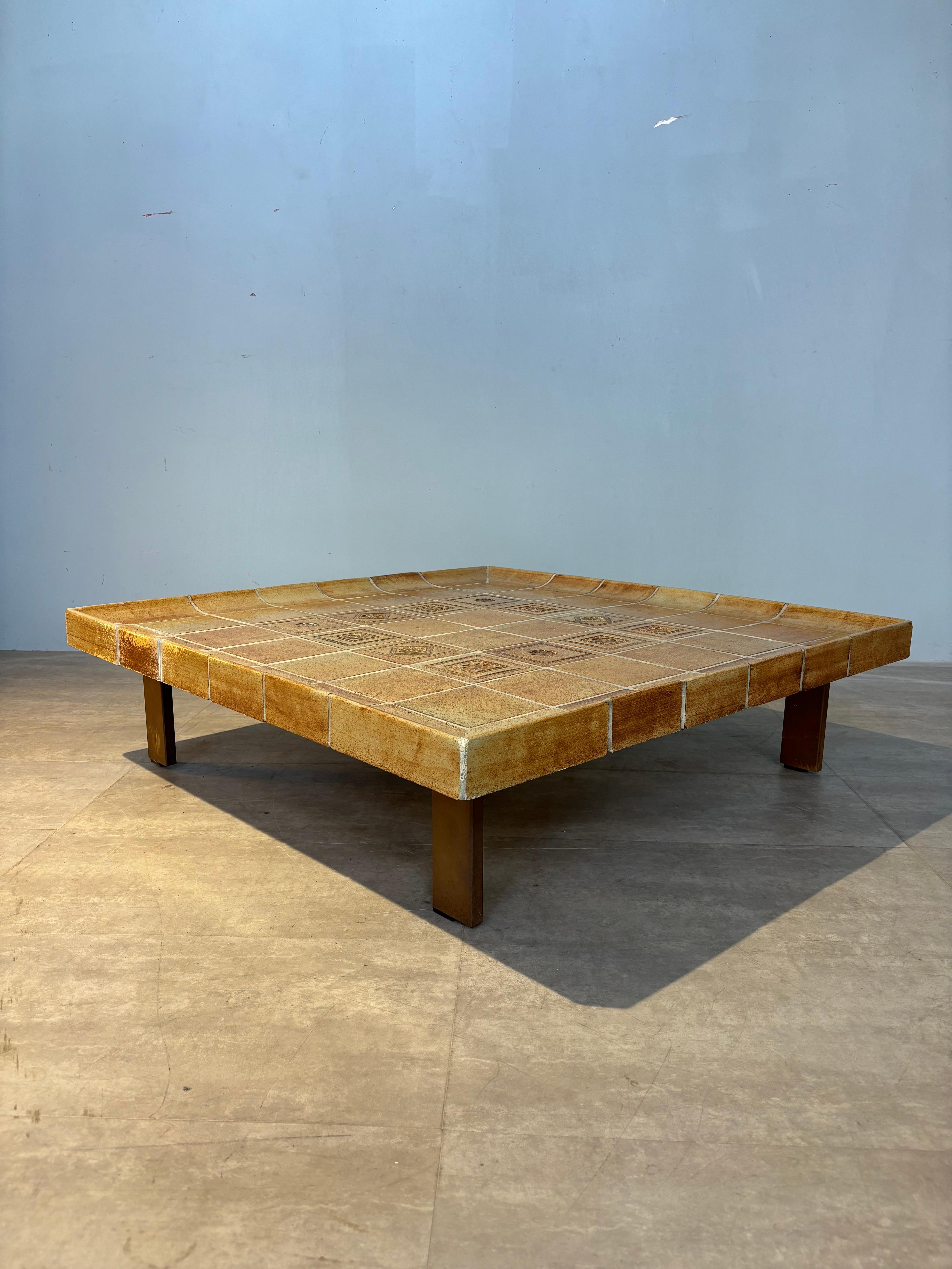 Mid-20th Century Scarce cuvette coffee table by Roger Capron For Sale