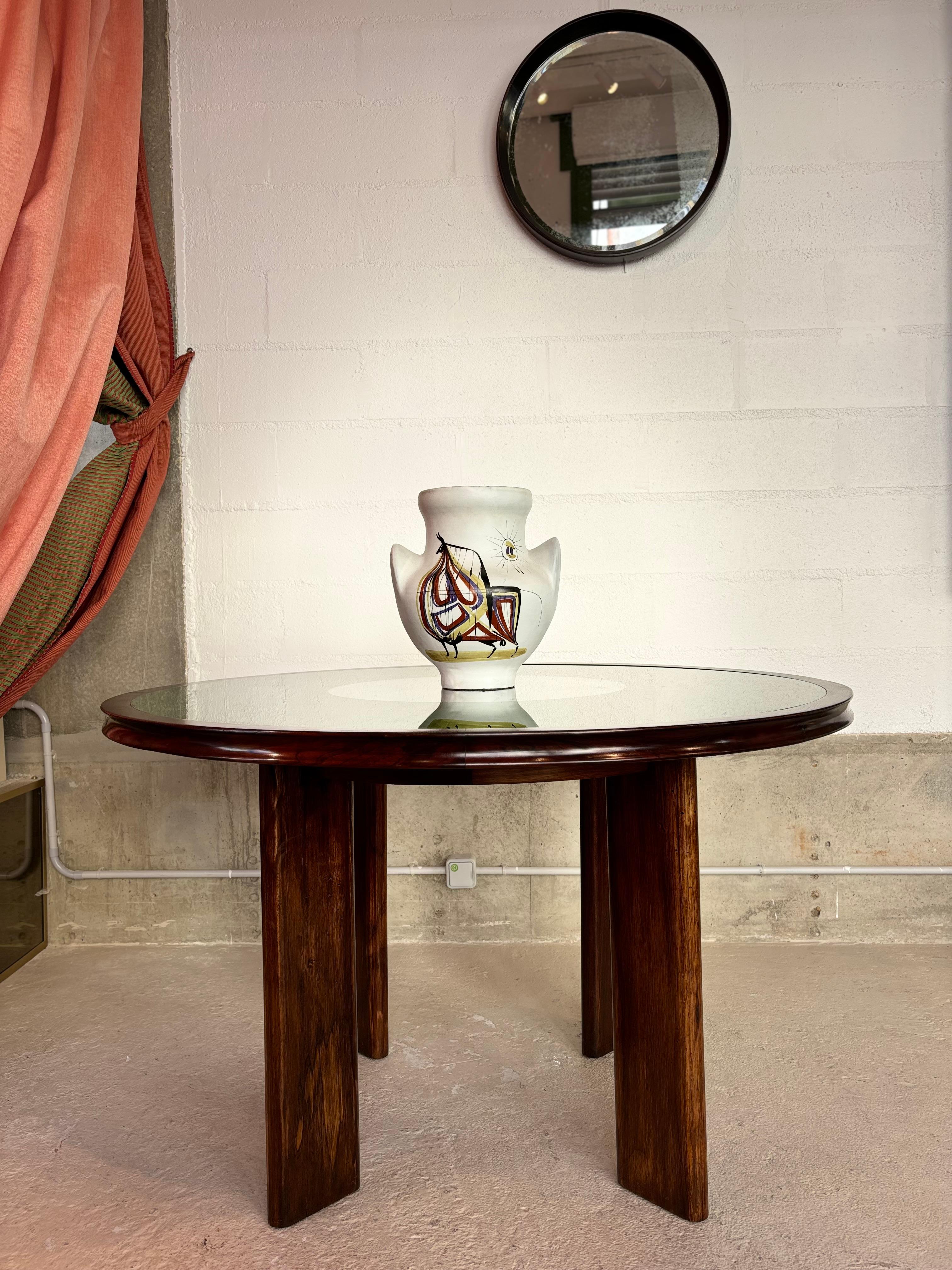 Rare table de salle à manger de Joaquim Tenreiro Bon état - En vente à SAINT-OUEN-SUR-SEINE, FR