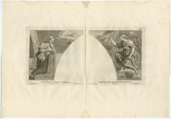 Scarce Engraved Plate Showing the Holy Virgin and the Archangel Gabriel, 1762