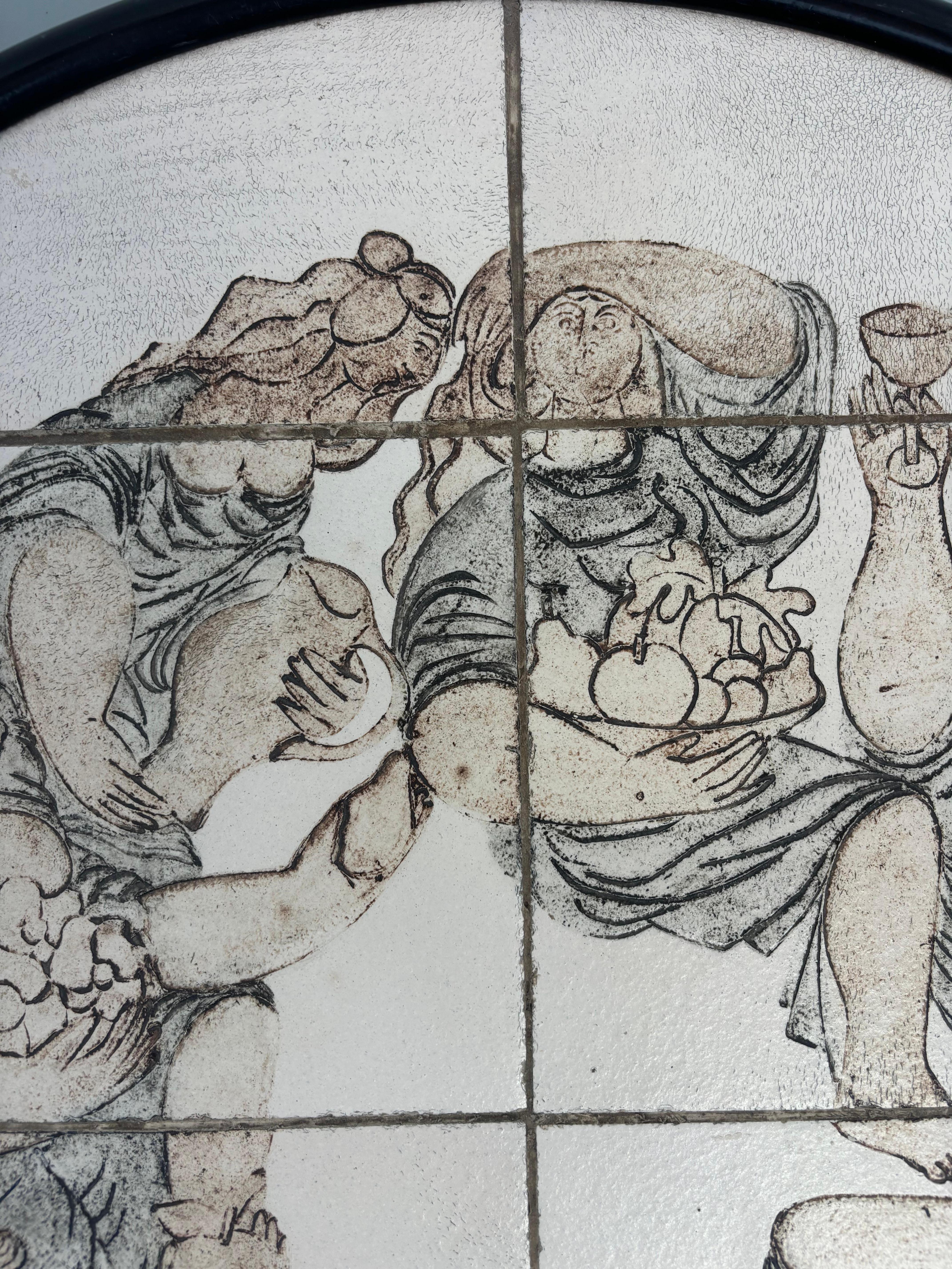 Scarso tavolino figurativo di Roger Capron e Raymond Peynet in vendita 9