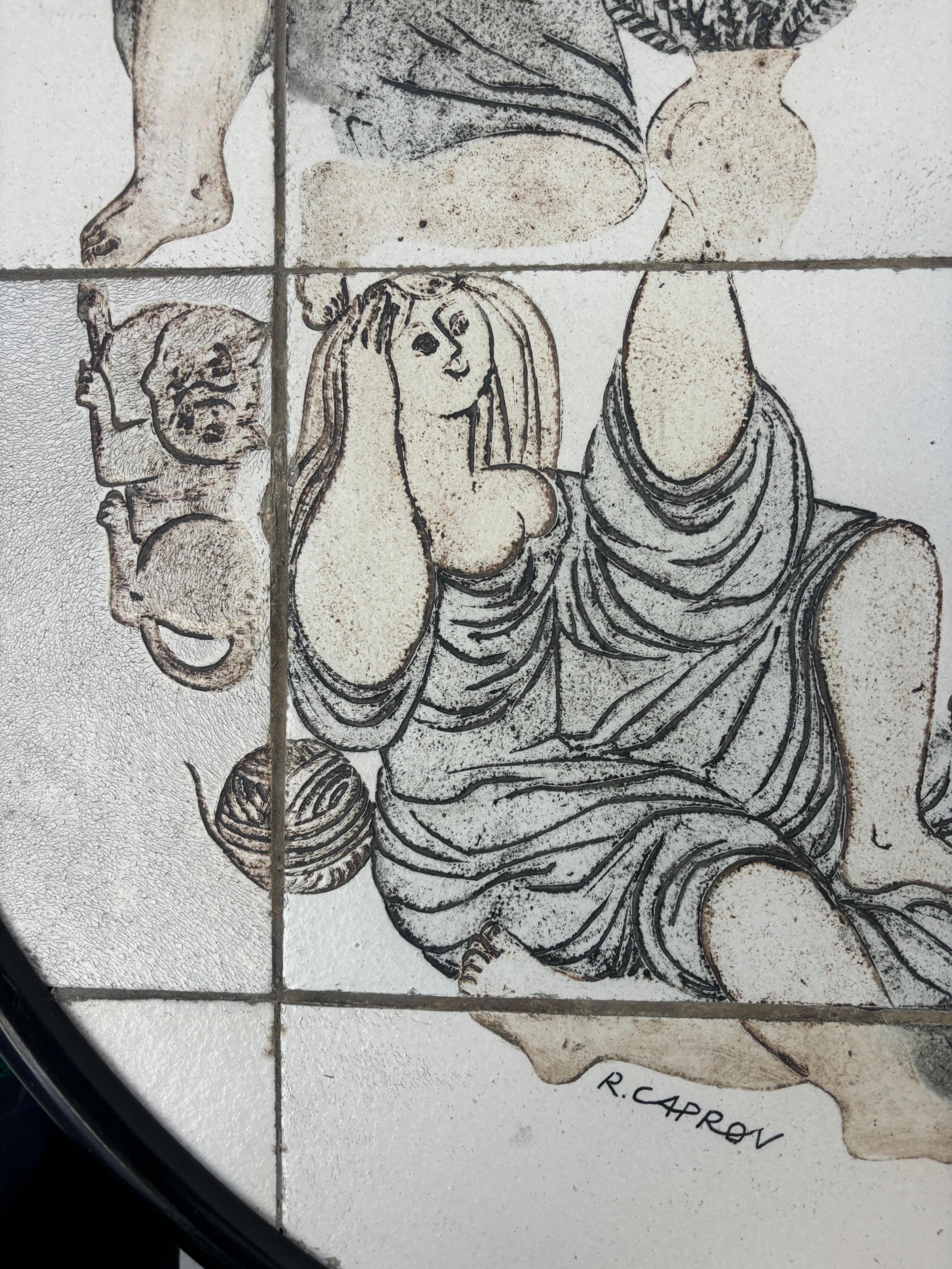 Scarso tavolino figurativo di Roger Capron e Raymond Peynet in vendita 11