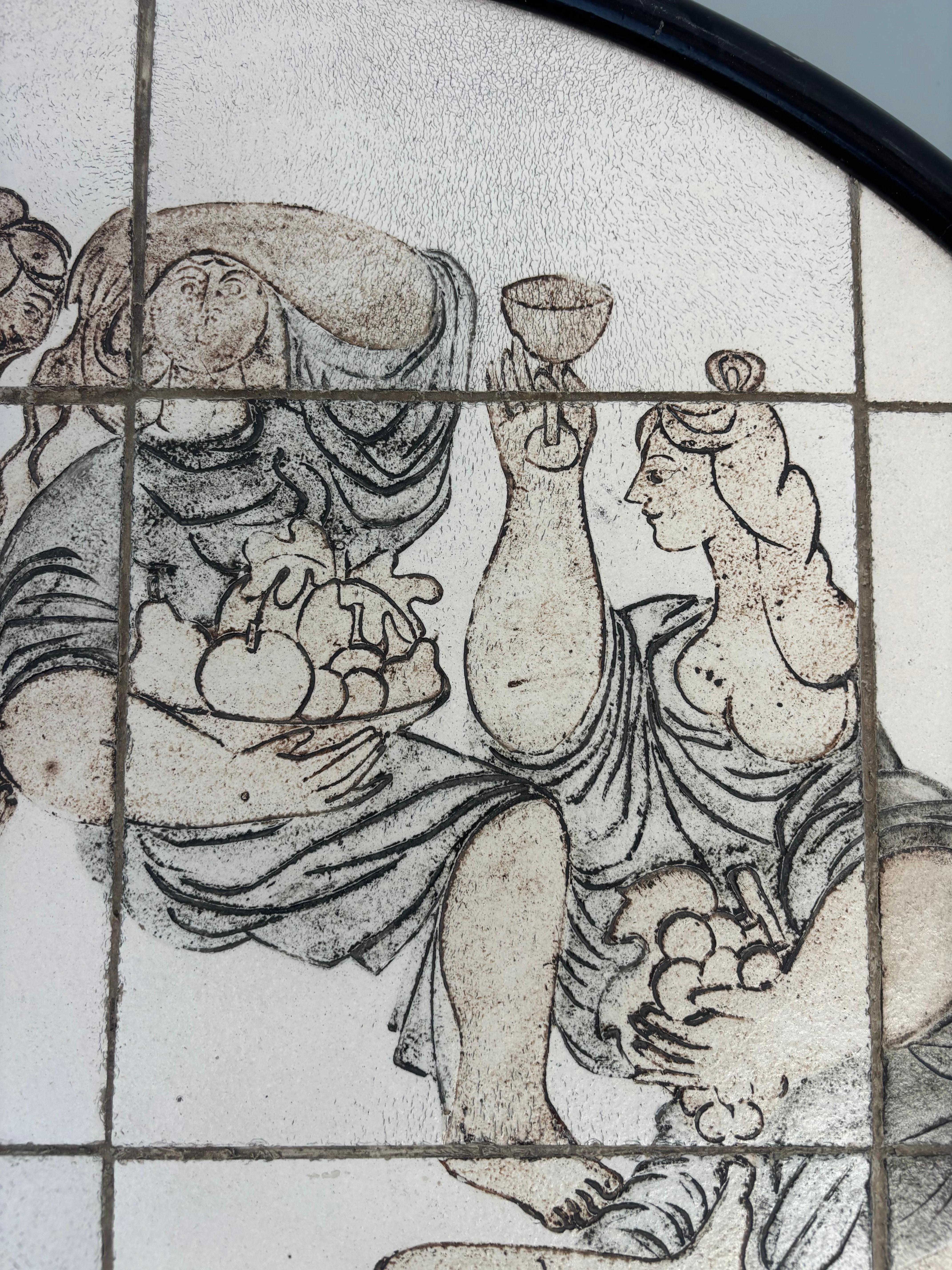 Scarso tavolino figurativo di Roger Capron e Raymond Peynet in vendita 13