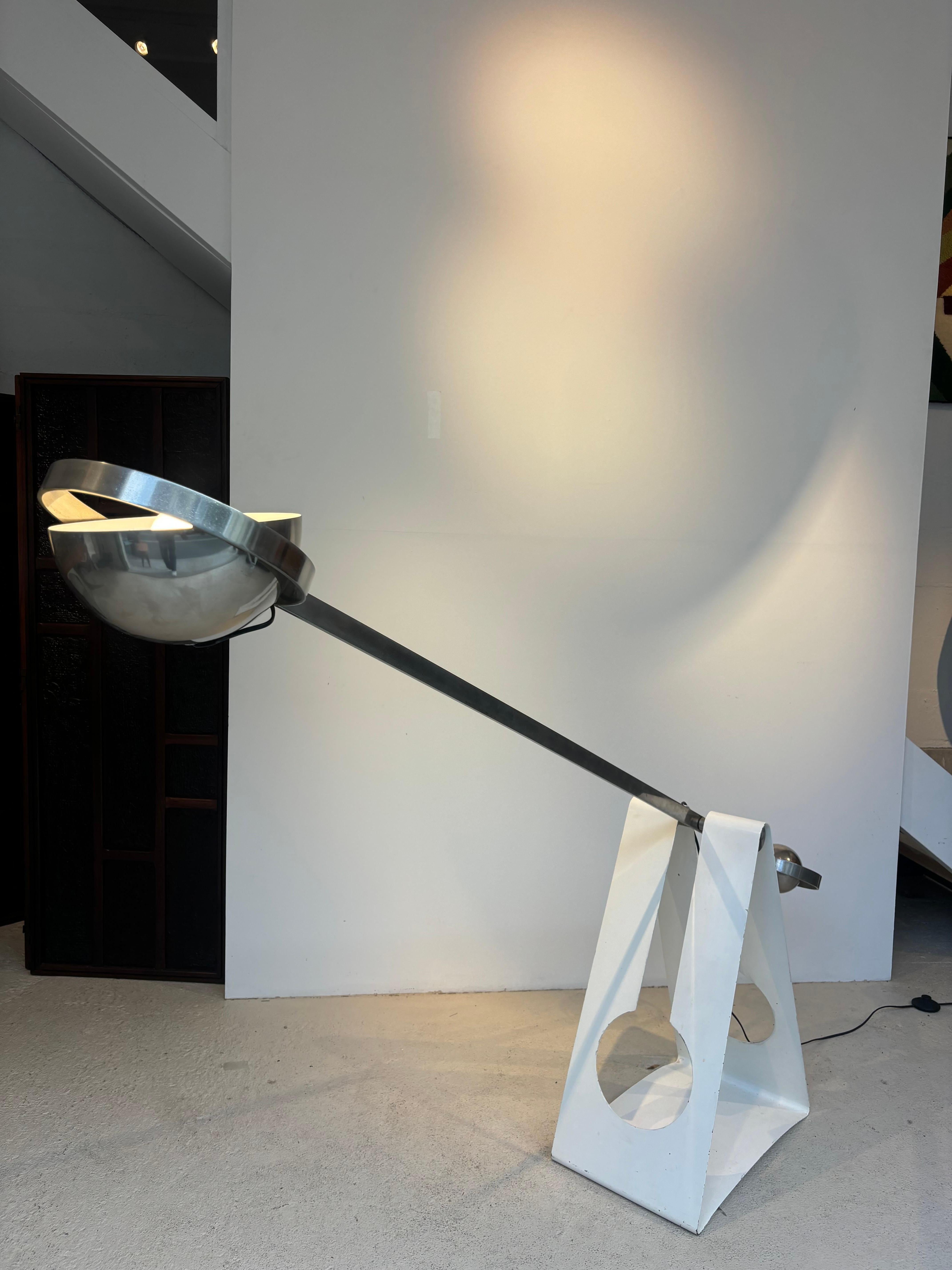 Scarce floorlamp by Sabine Charoy for Verre et Lumières. Bon état - En vente à SAINT-OUEN-SUR-SEINE, FR