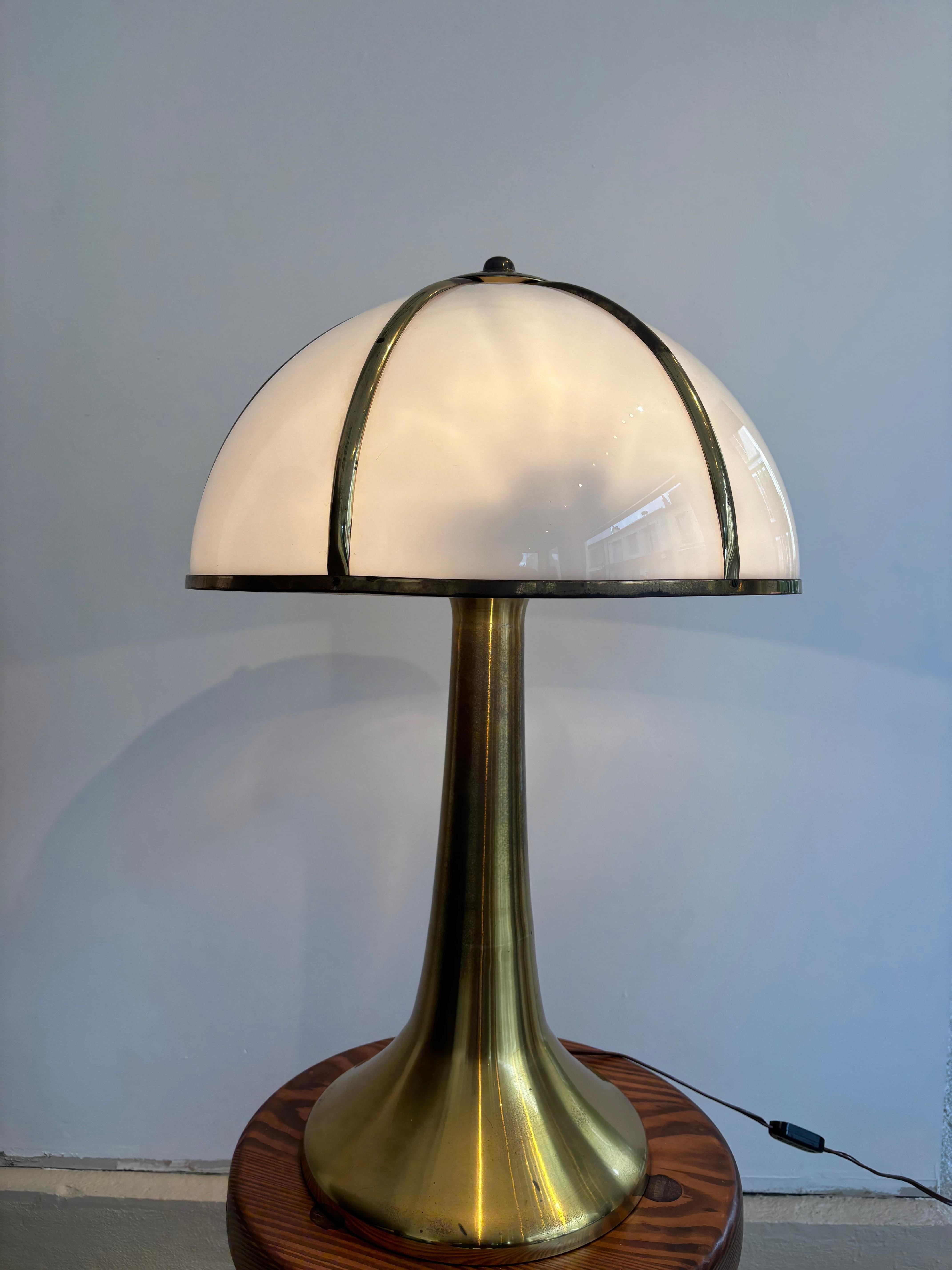 Brass Scarce Fungo lamp by Gabriella Crespi For Sale