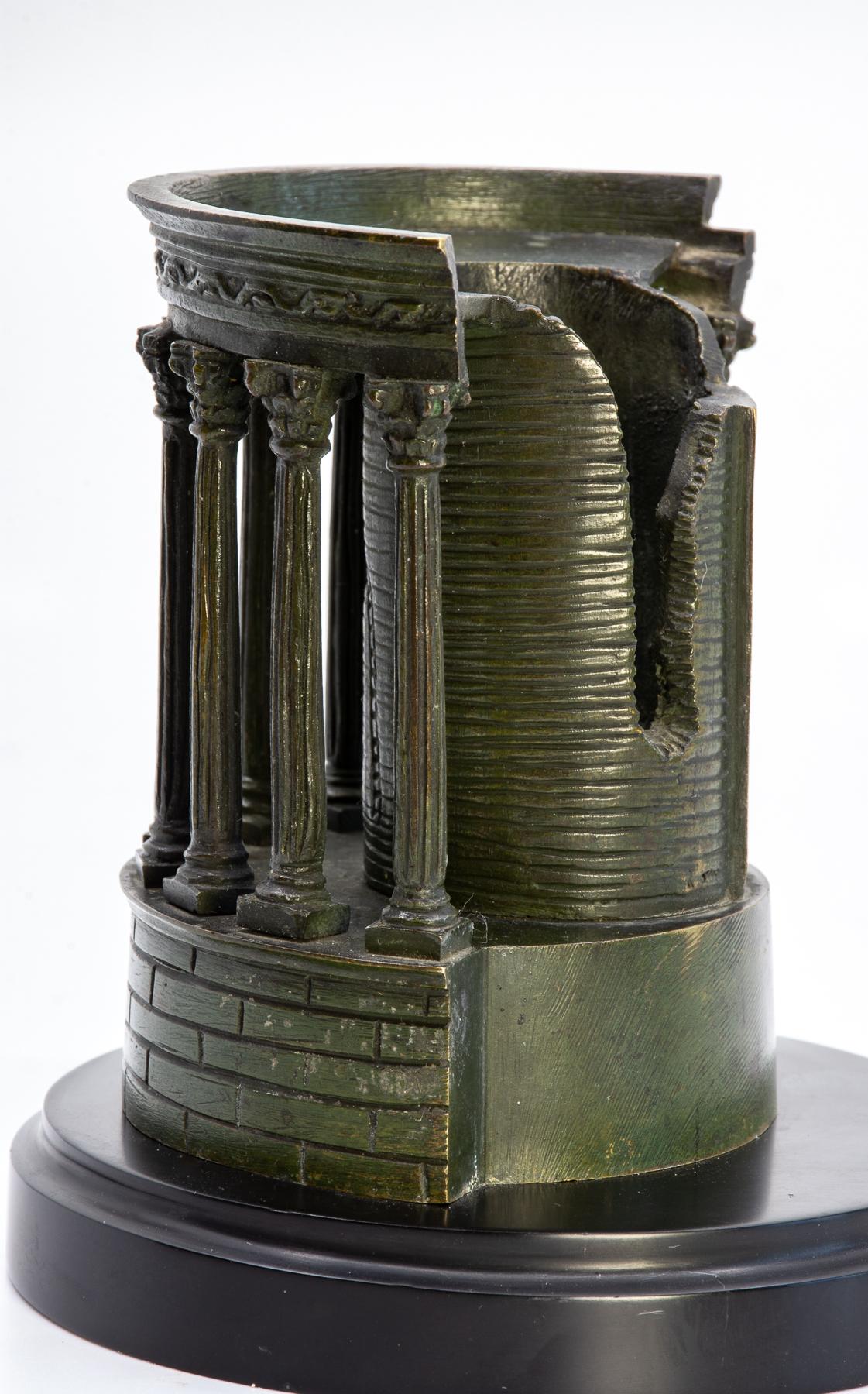 Temple of the Sibyll in Tivoli, circa 1860 bronze Grand Tour model 

The city of Tivoli, near Rome, was one of the prime sites for Grand Tourists. Though famed for Hadrian's Villa and the Villa d'Este, Tivoli's most sought after souvenir was a