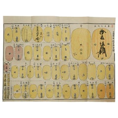 Livre de pièces de monnaie japonaises anciennes de collection Samourai Woodblock Book