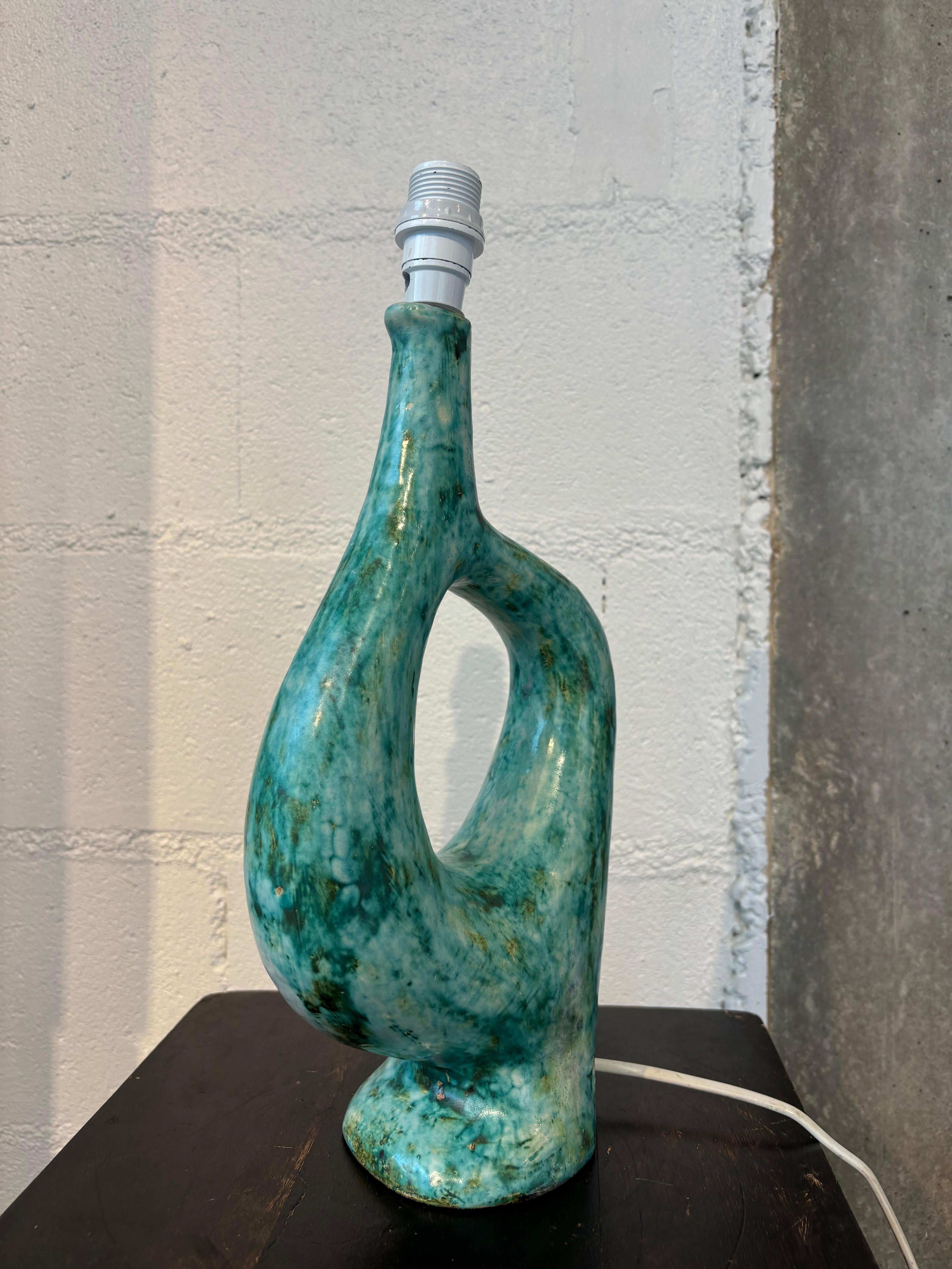 Ceramic Scarce lamp by André Aleth Masson For Sale