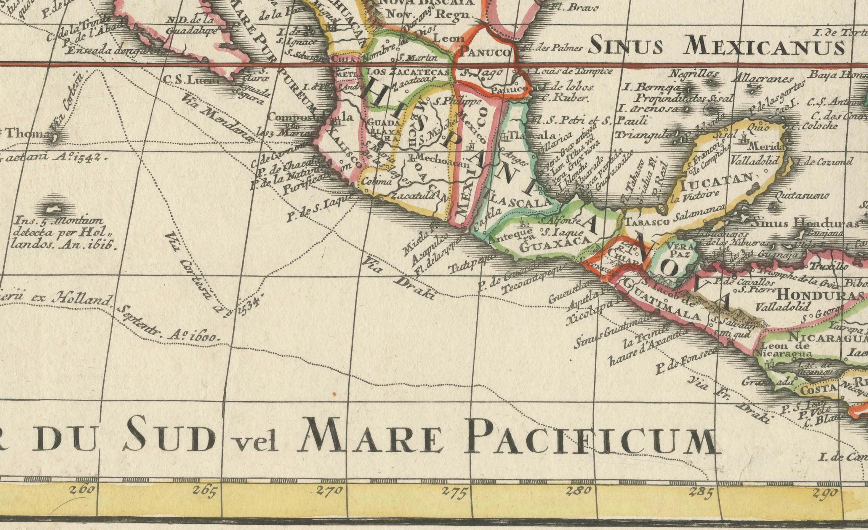 Rare édition latine de Guillaume Delisle's 1700 Map of North America Bon état - En vente à Langweer, NL