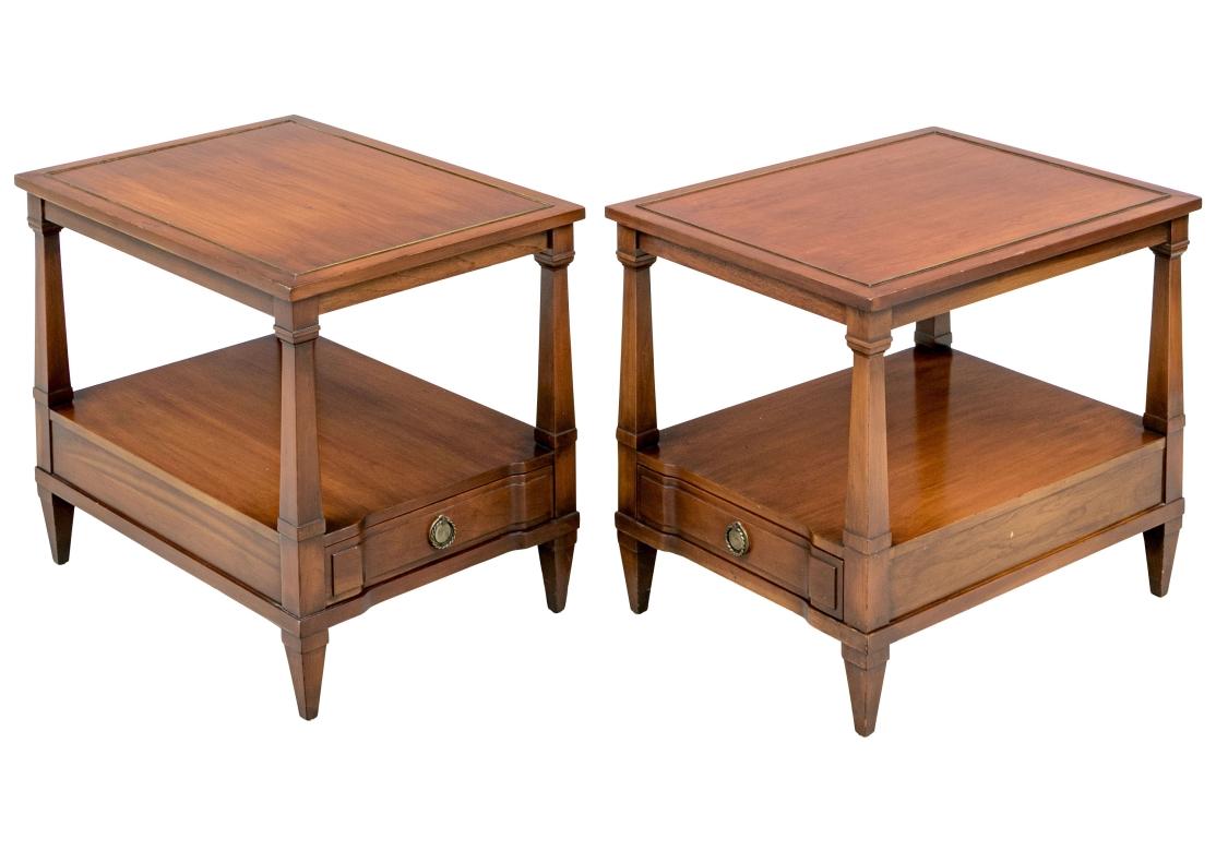Mid-Century Modern Scarce MCM Wm. A. Berkey End Tables Wm. A. Berkey With Hidden Extra Tables For Sale