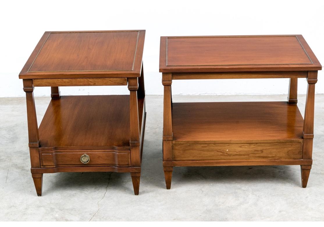 American Scarce MCM Wm. A. Berkey End Tables Wm. A. Berkey With Hidden Extra Tables For Sale