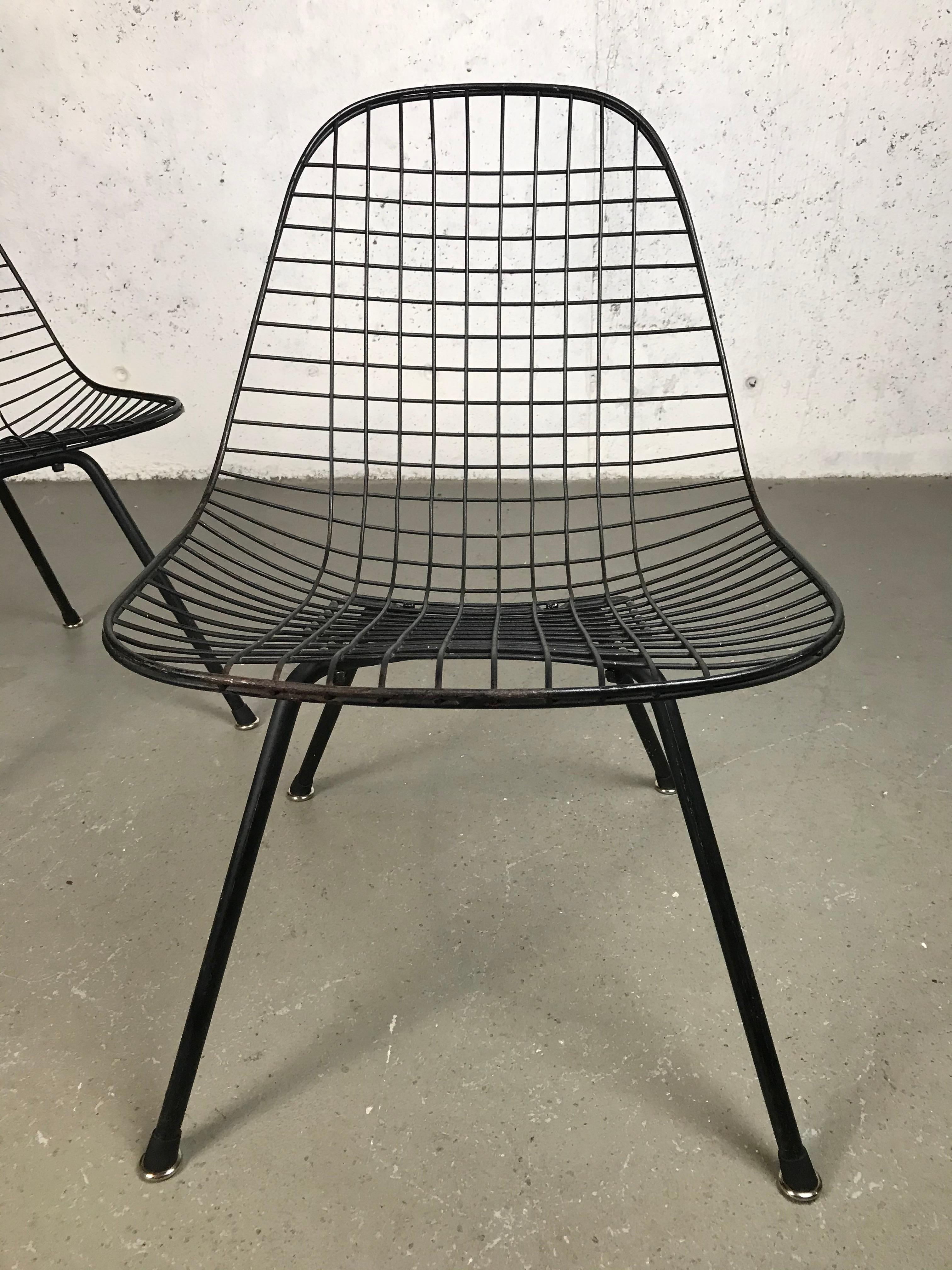 Mid Century Modern Eames LKX Lounge Chairs First Generation 1951 For Sale 4
