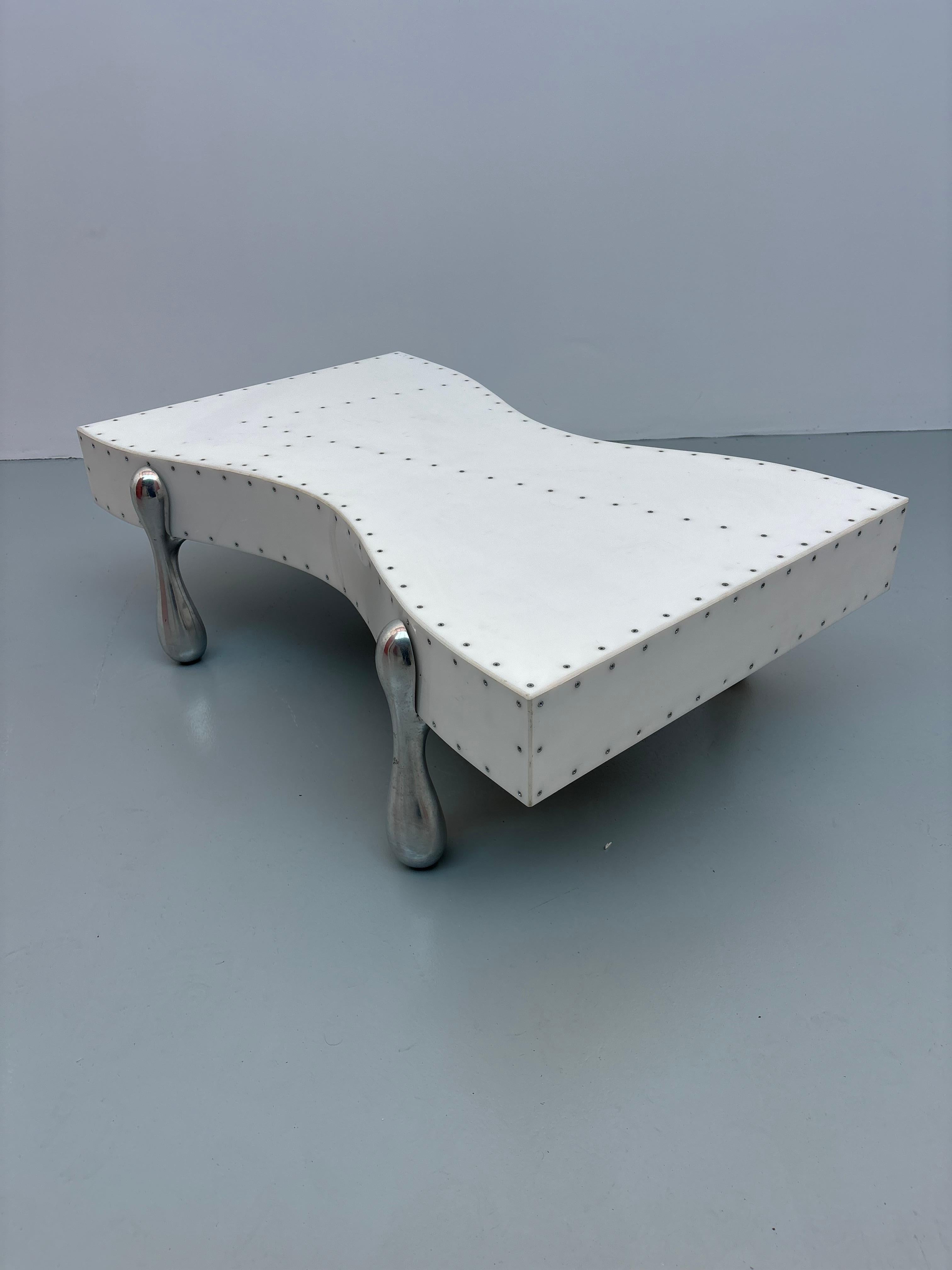 Aluminum Scarce Pucci De Rossi coffee table For Sale