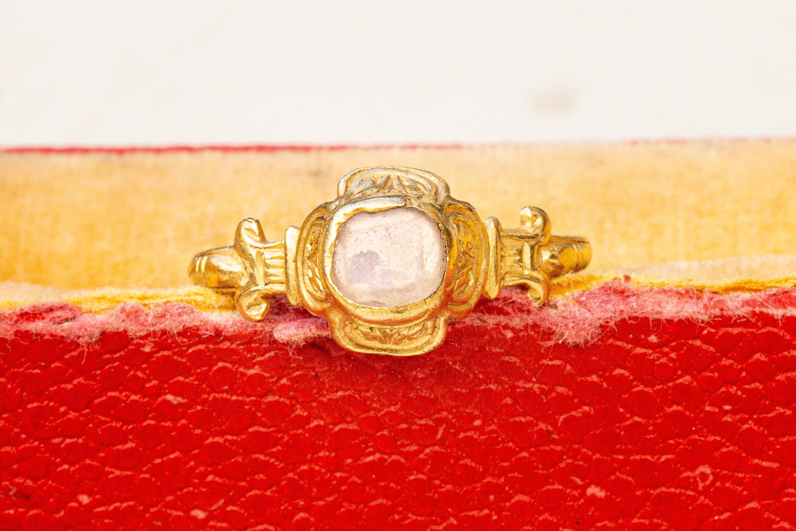 Scarce Renaissance 16th Century Rock Crystal Marriage Ring Medieval Middle Ages  For Sale 10
