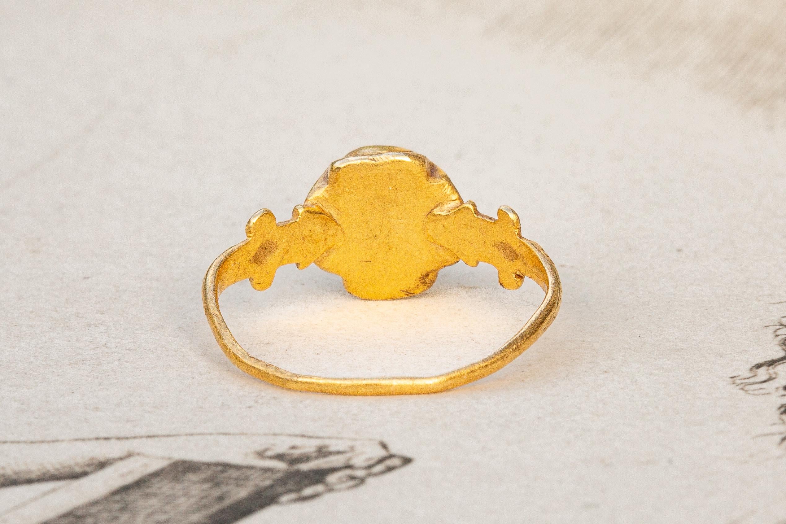 Scarce Renaissance 16th Century Rock Crystal Marriage Ring Medieval Middle Ages  For Sale 1