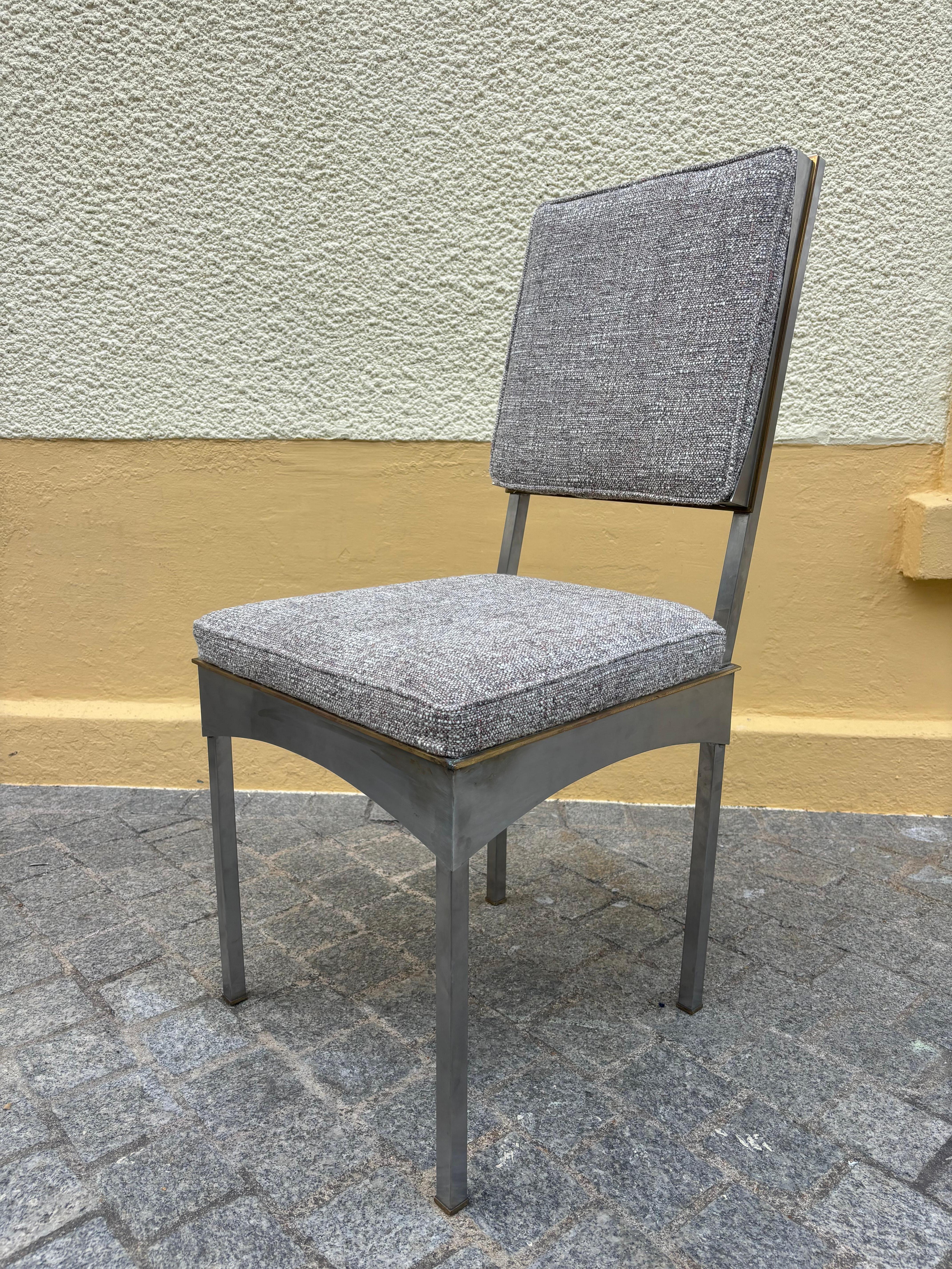Modern Scarce set of 12 chairs by Daniel Passegrimaud For Sale