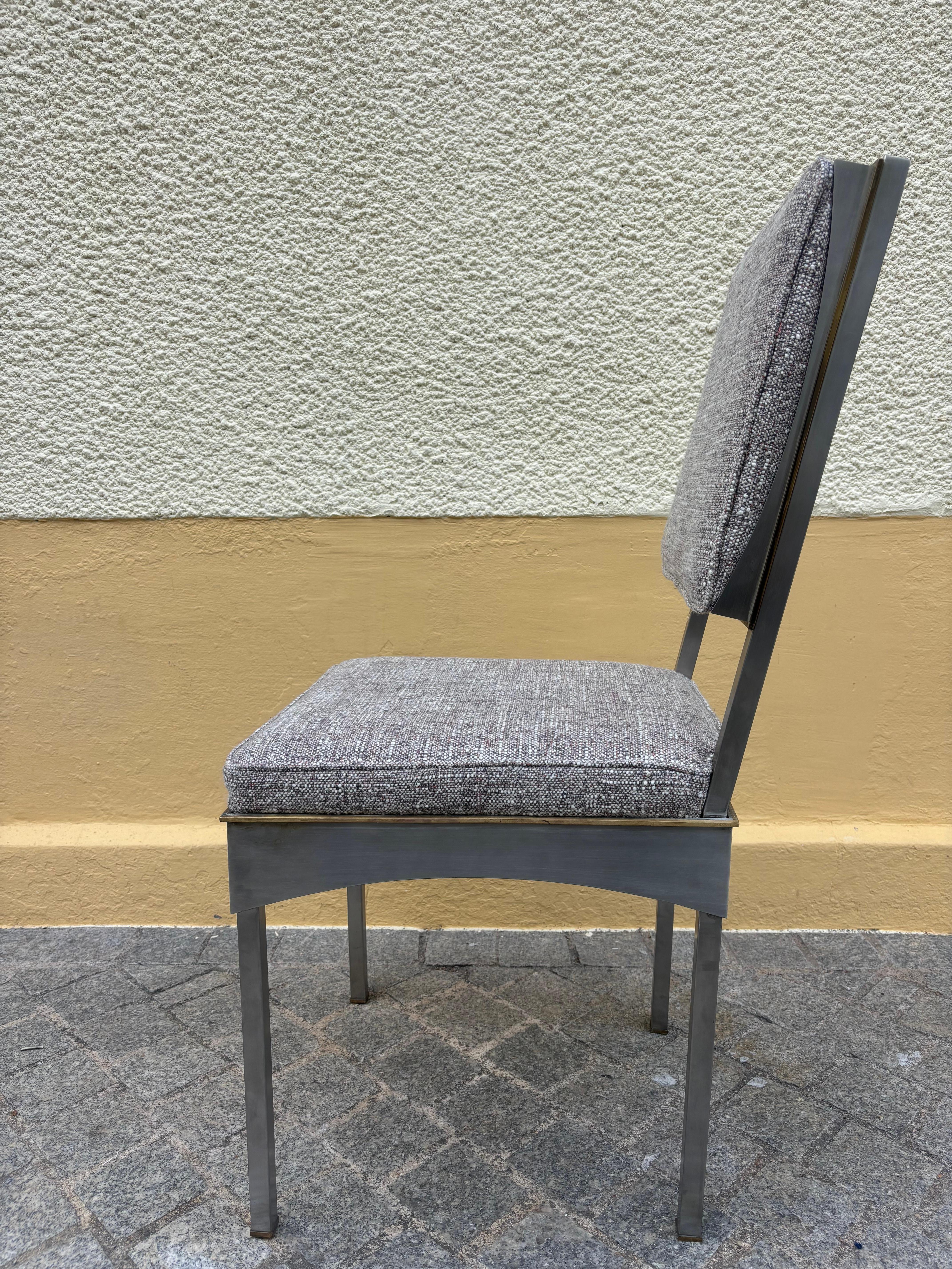 French Scarce set of 12 chairs by Daniel Passegrimaud For Sale