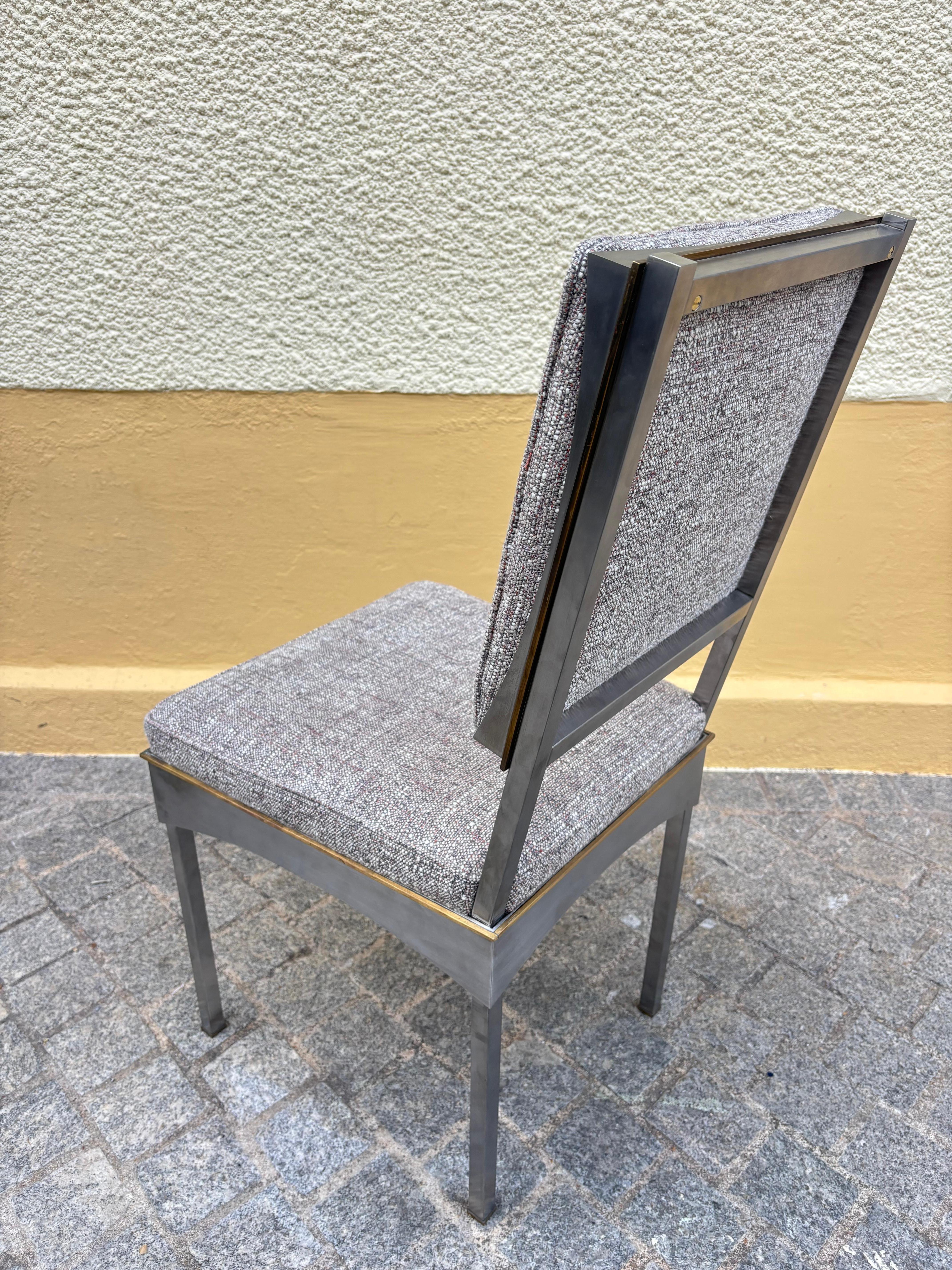 Late 20th Century Scarce set of 12 chairs by Daniel Passegrimaud For Sale
