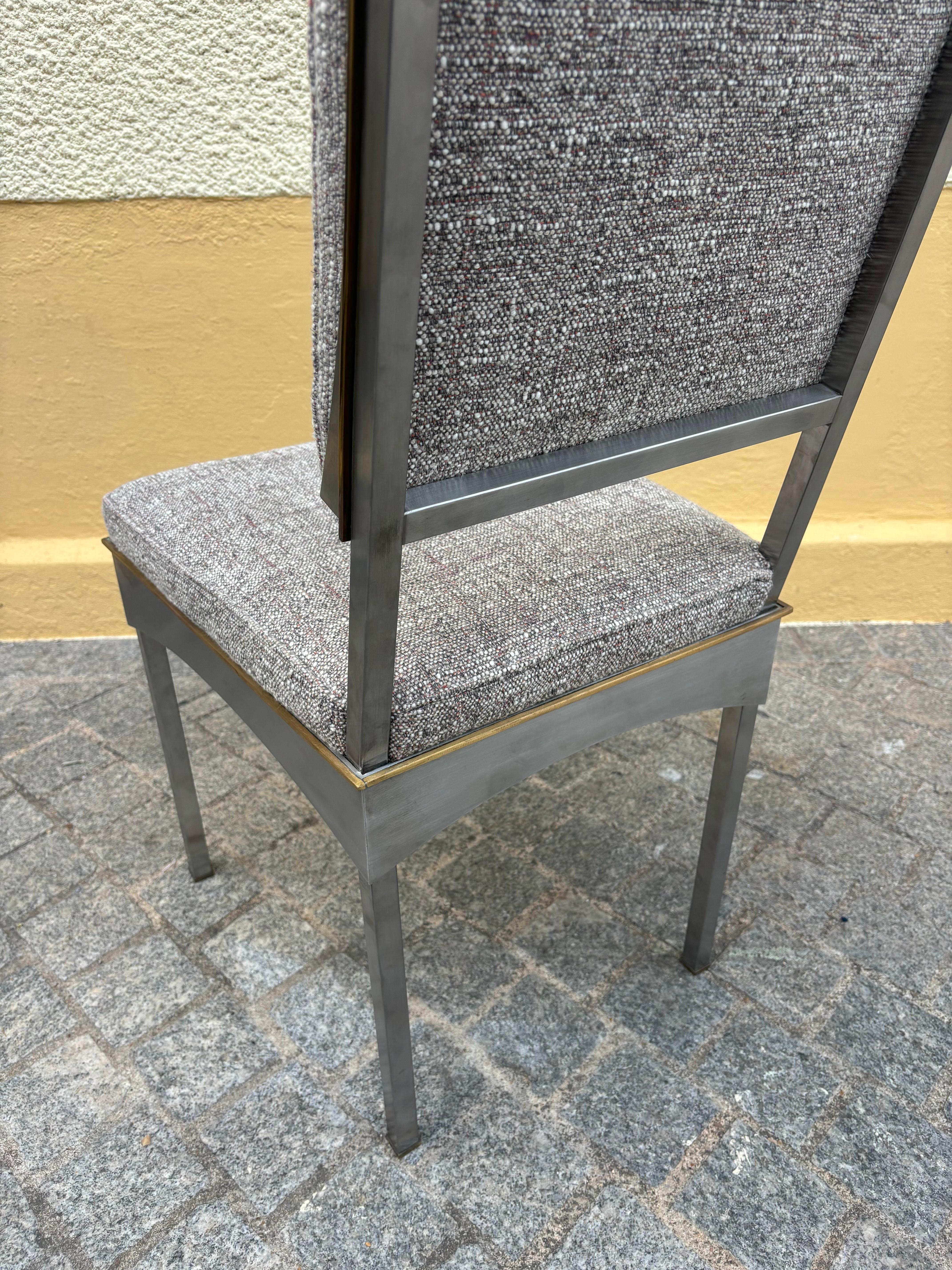 Scarce set of 12 chairs by Daniel Passegrimaud For Sale 1