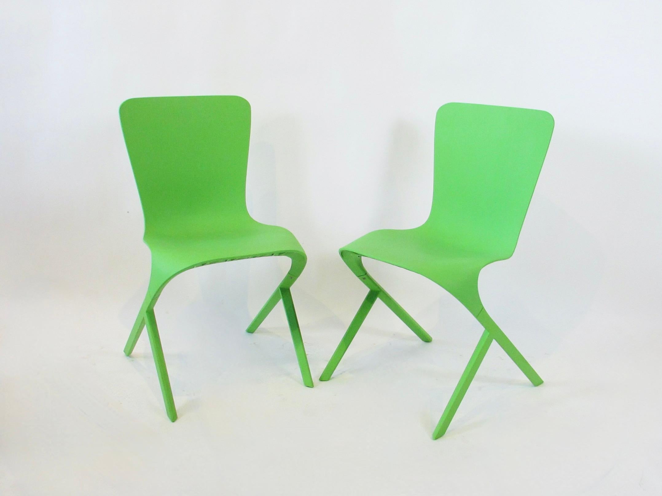 Rare ensemble de quatre  Chaises Green Washington 