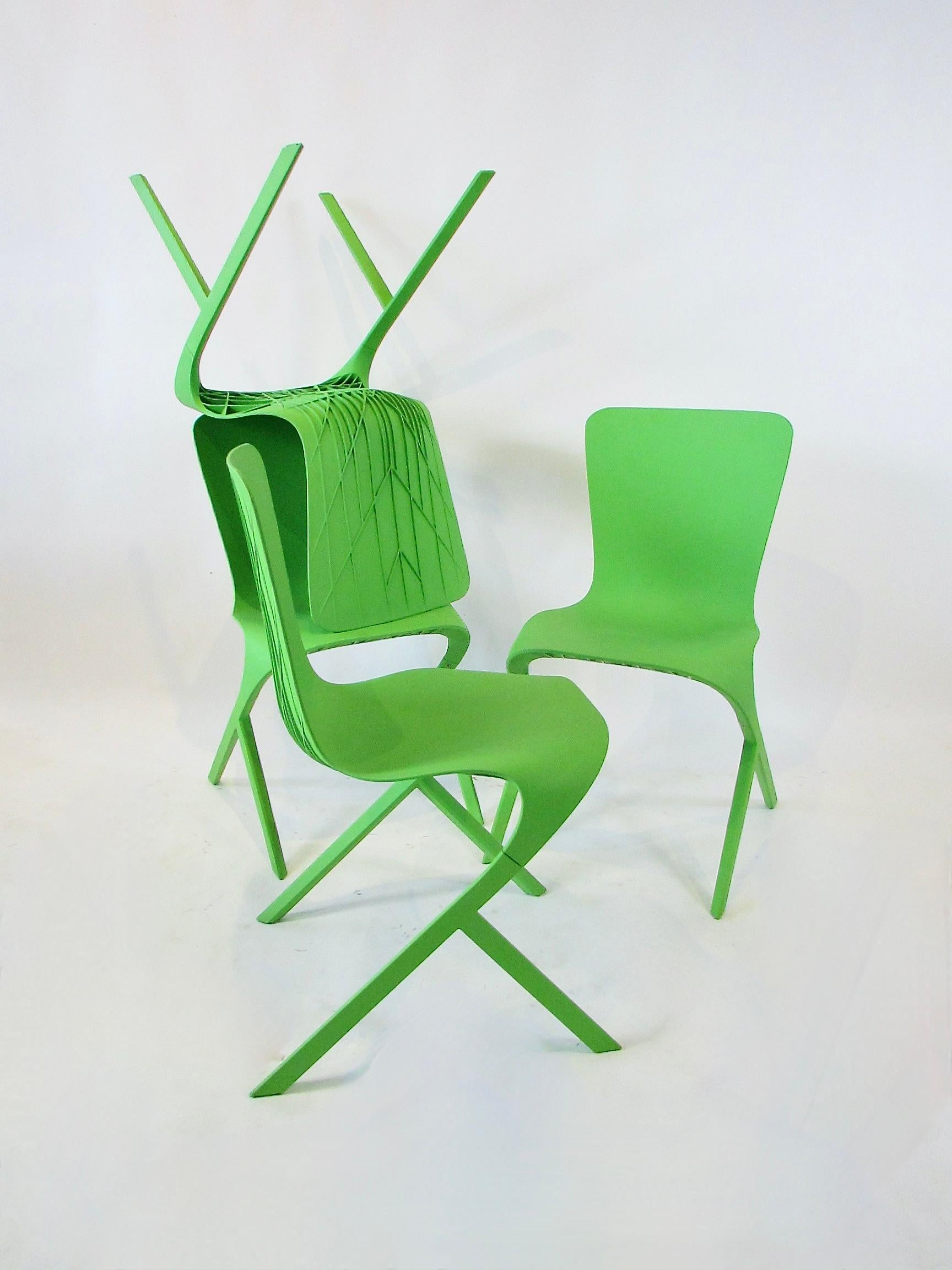 Rare ensemble de quatre  Chaises Green Washington 