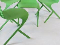Scarce set of four  green Washington "Skin" chairs David Adjaye for Knoll 2013
