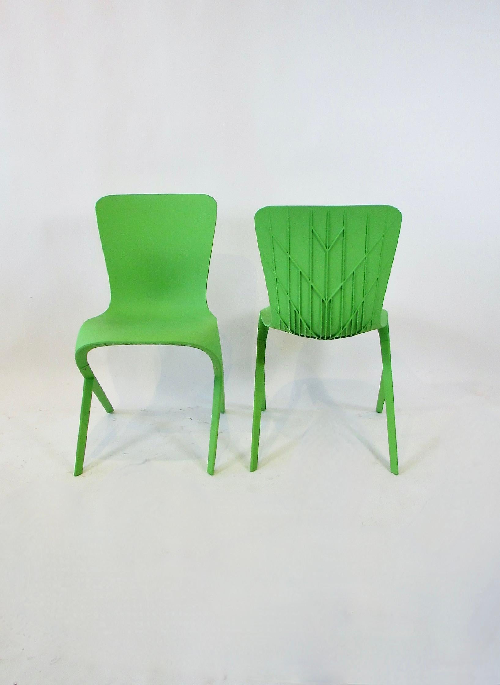 Nylon Rare ensemble de quatre  Chaises Green Washington 