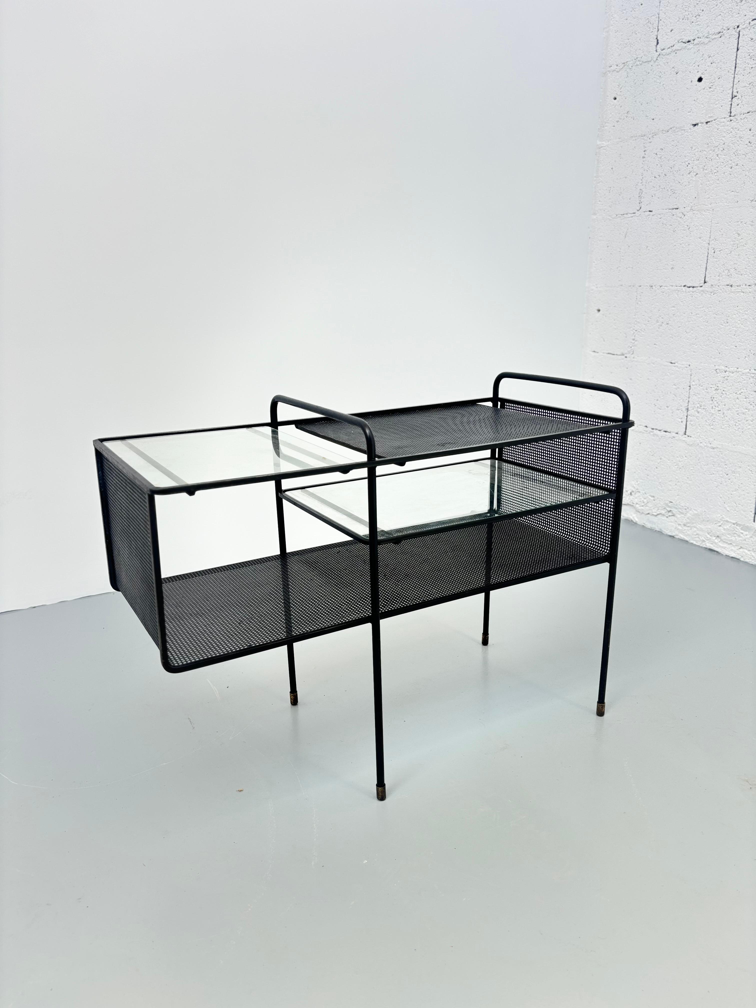 Scarce side table by Mathieu Matégot For Sale 4