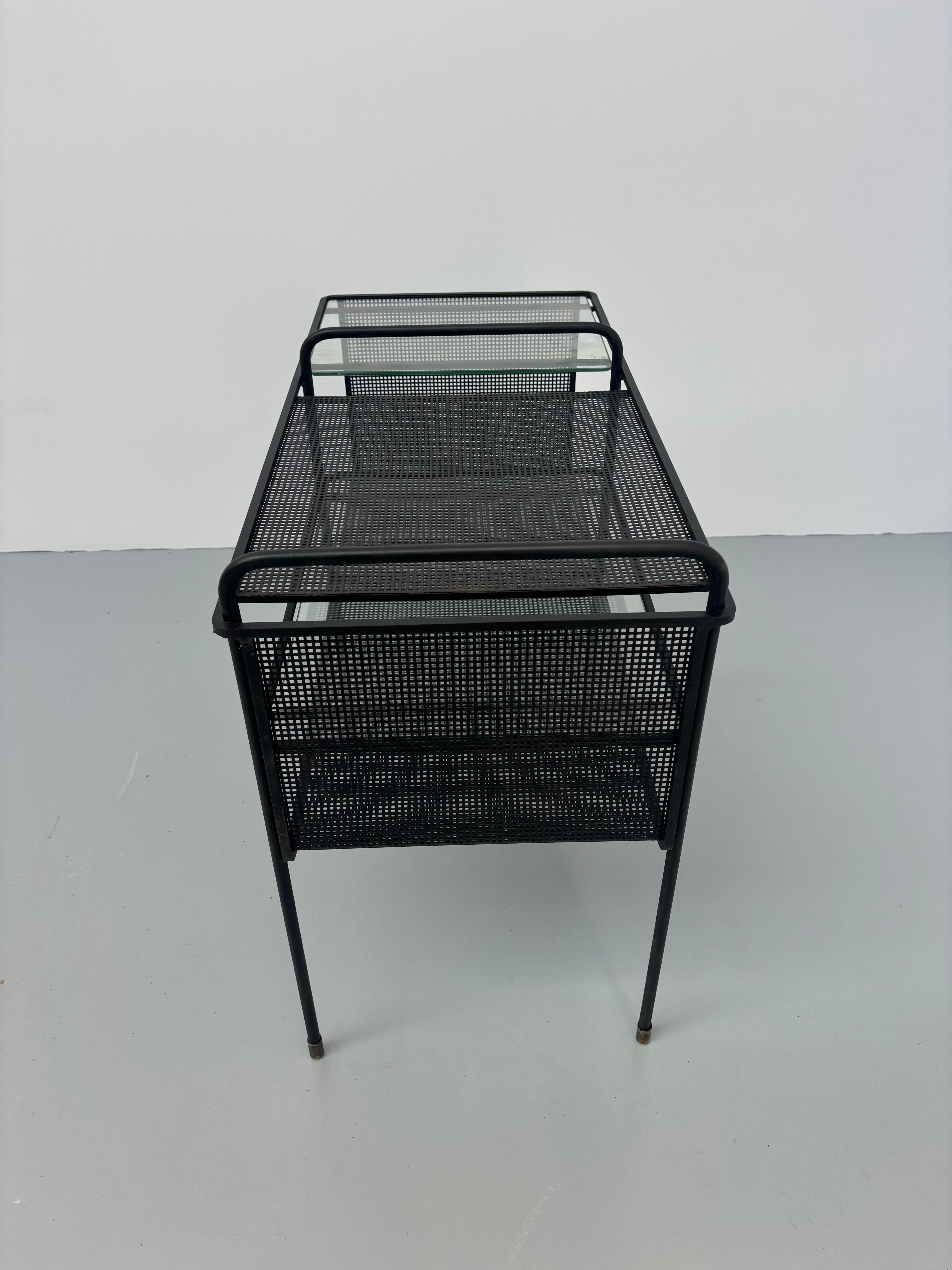 Scarce side table by Mathieu Matégot For Sale 11