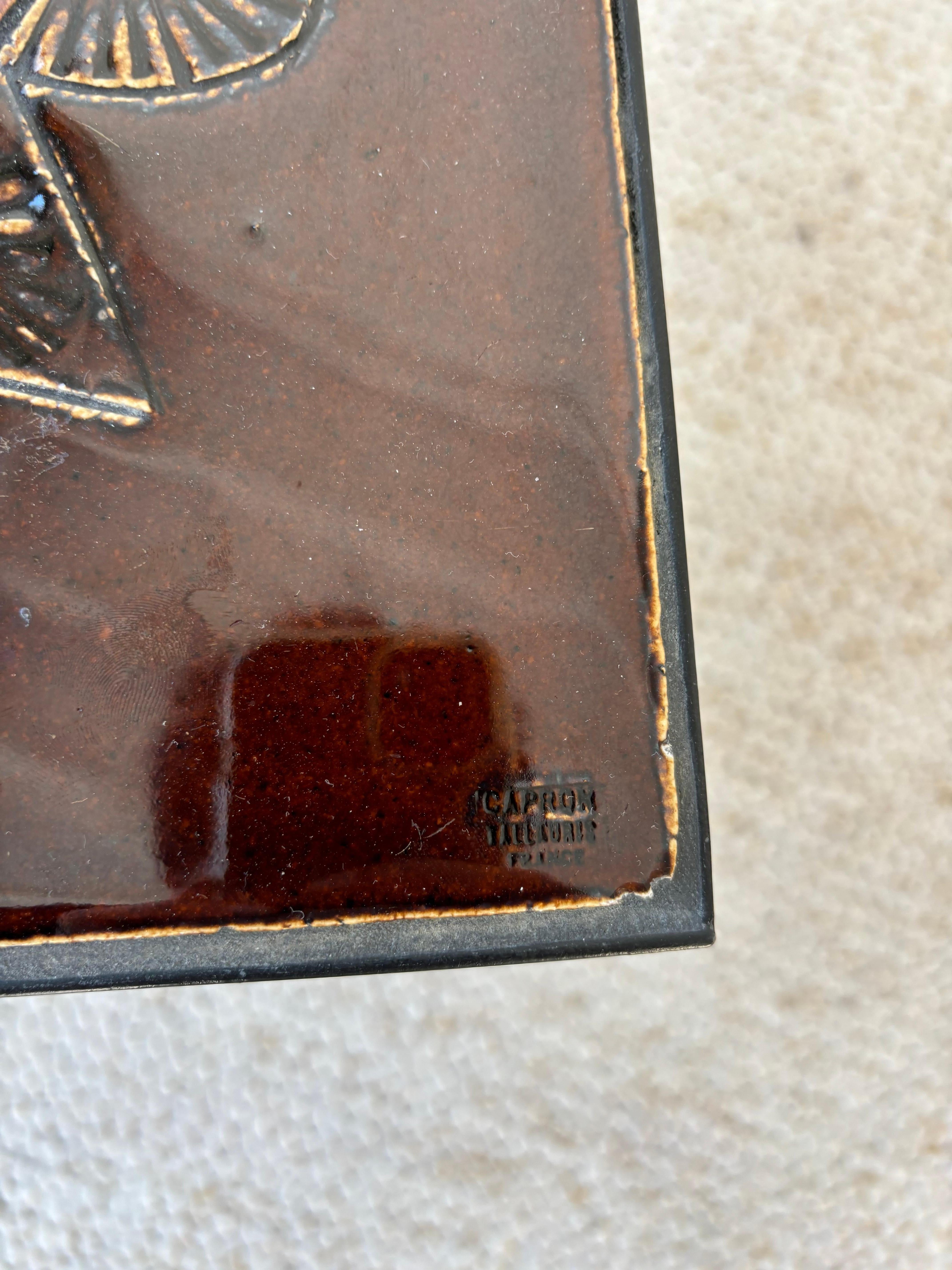 Scarce side table by Roger Capron For Sale 1
