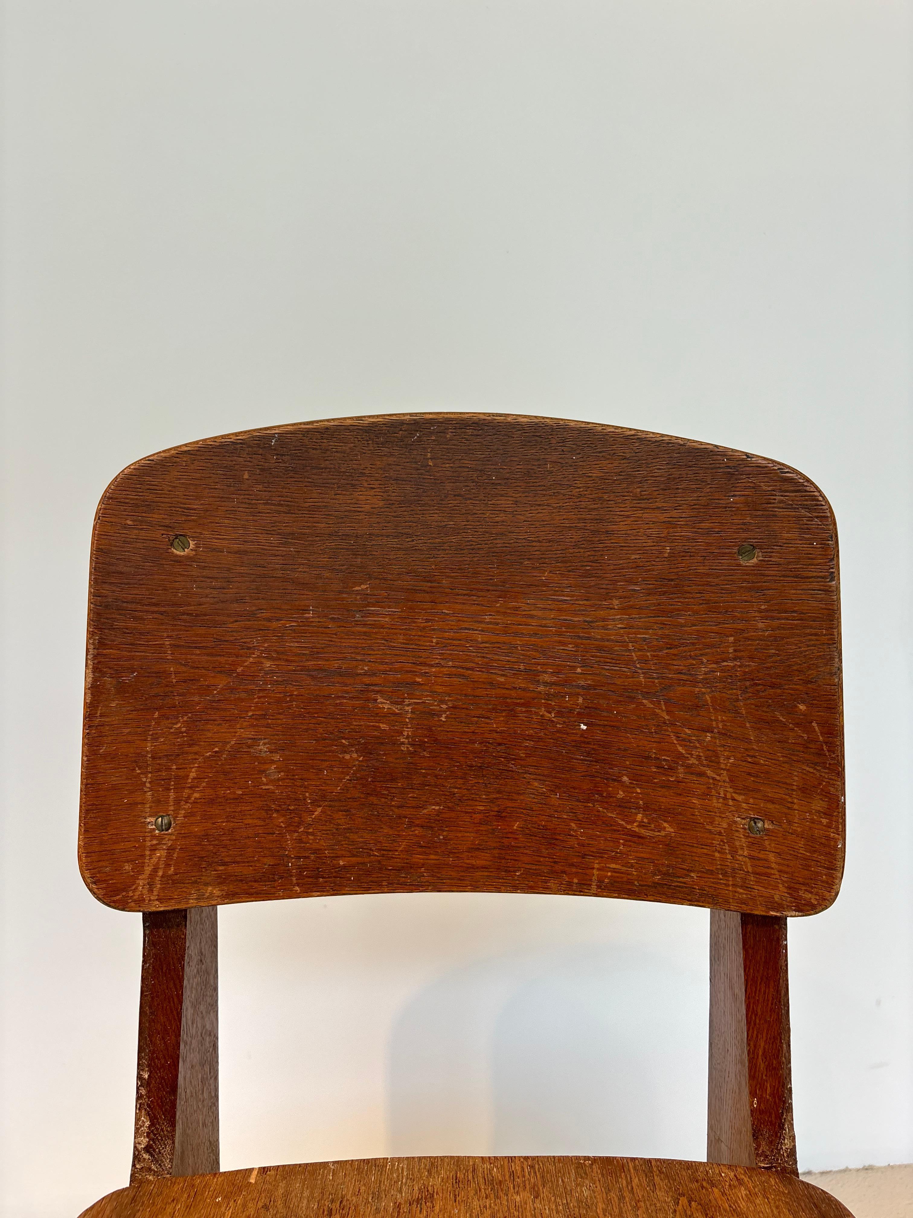 Scarce « tout bois » chair by Jean Prouvé 9