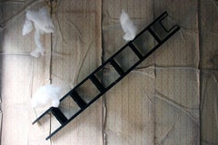 Scarce Victorian Painted Six-Tread Coaching Ladder, circa 1870