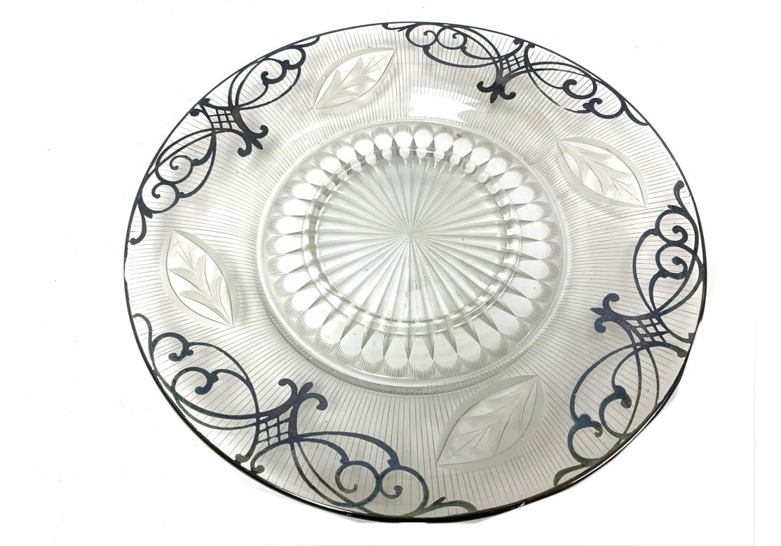 Scarce Vintage Silver Overlay Cheese Dish In Fair Condition For Sale In Bridgeport, CT