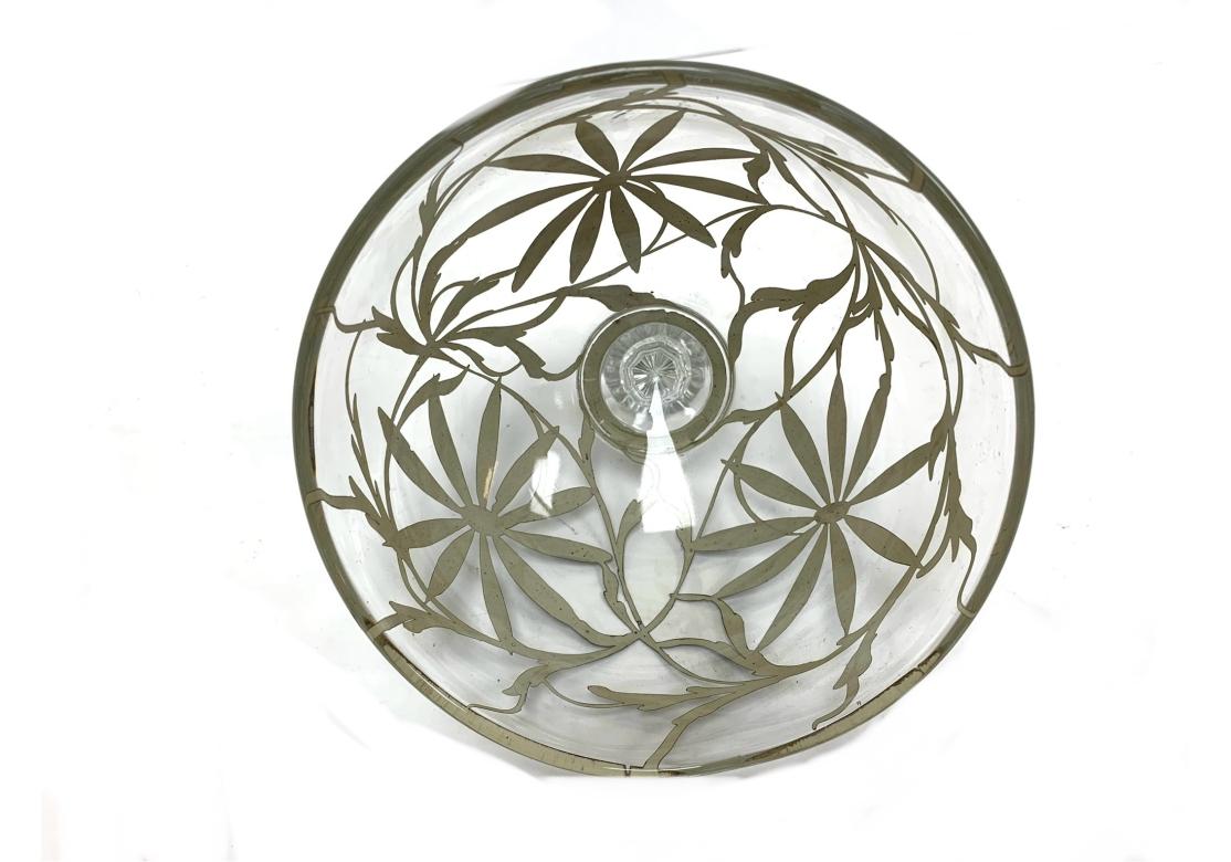 20th Century Scarce Vintage Silver Overlay Cheese Dish For Sale