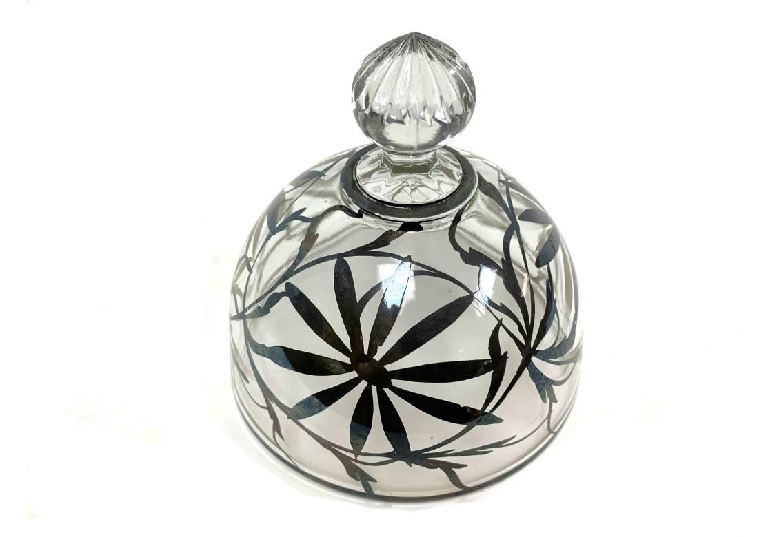 Scarce Vintage Silver Overlay Cheese Dish For Sale 1