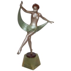 Scarf Dancer Bronze Figure