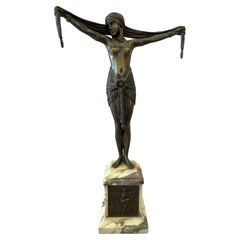 Scarf Dancer Bronze Sculpture by Chiparus