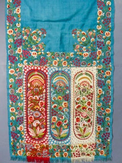 Scarf in Embroidered Pashmina - India for Europe Circa 1830/1860