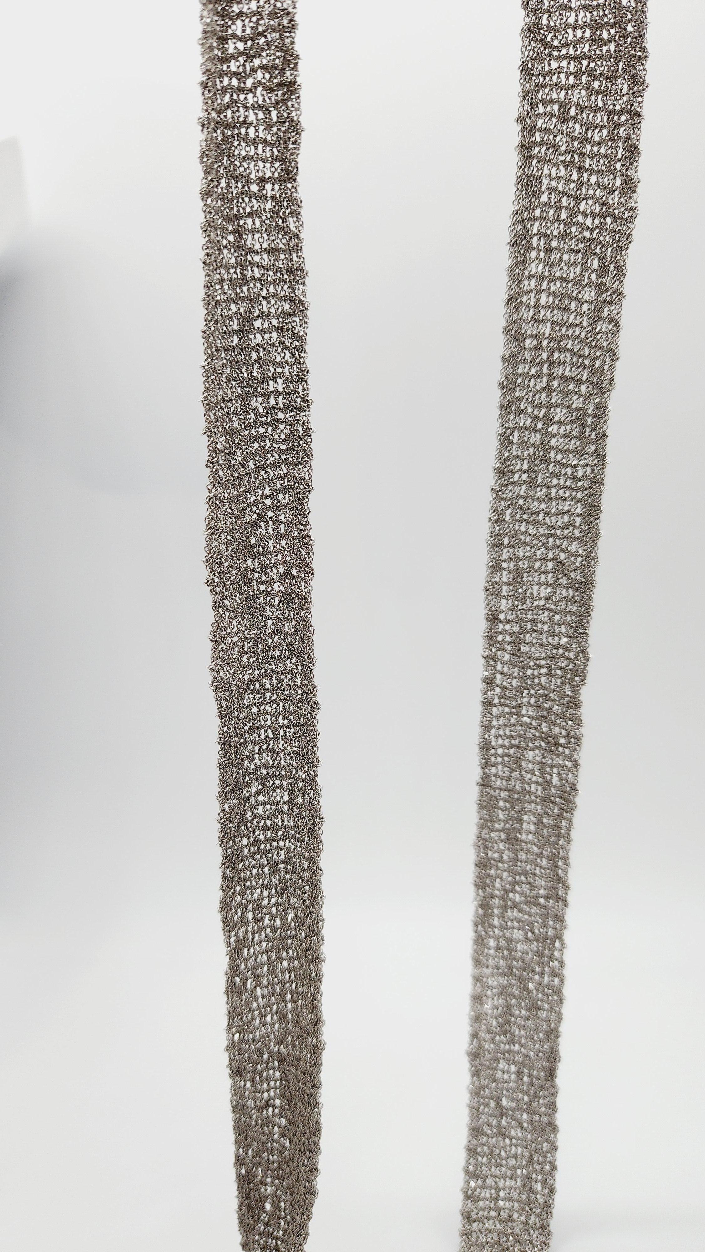 Scarf Rope Kette Italienische Silber-Halskette 42'' im Zustand „Neu“ in Great Neck Plaza, NY