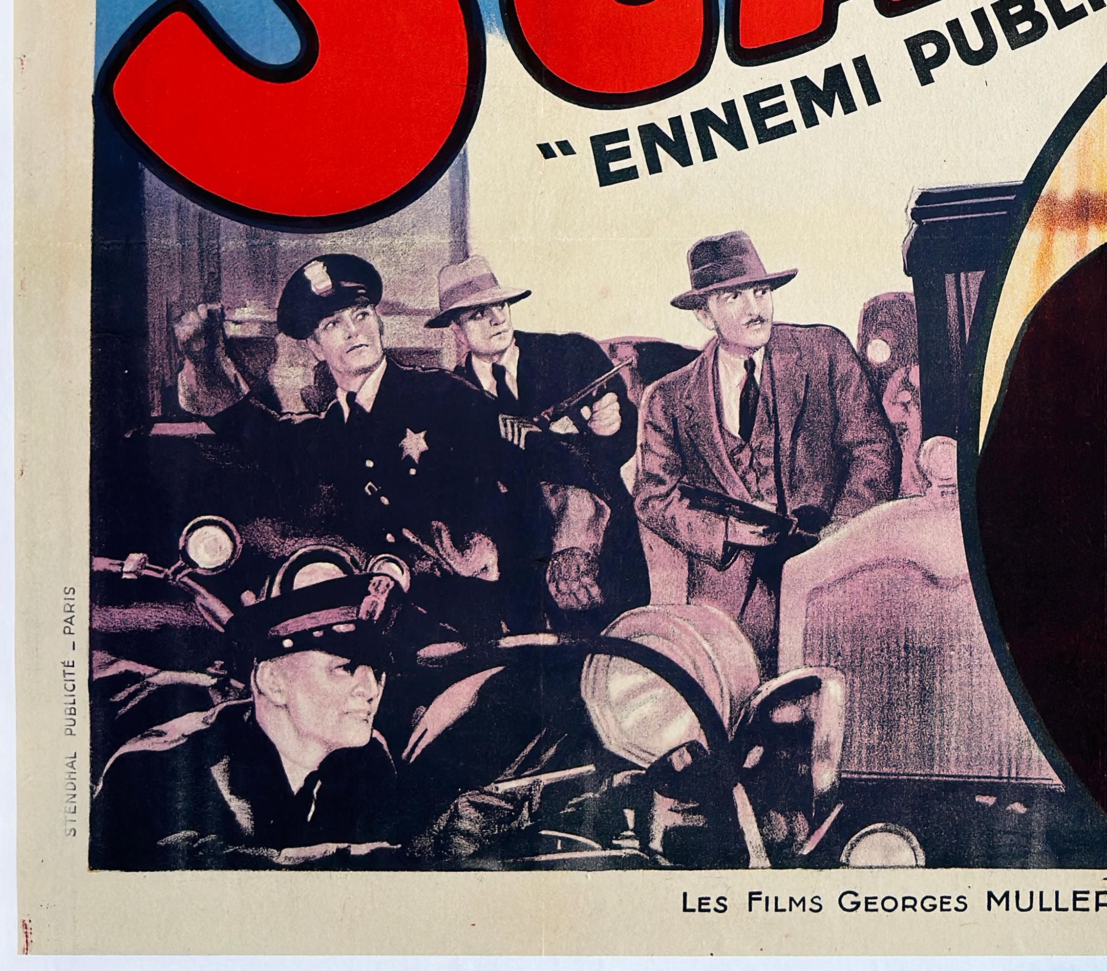 SCARFACE 1940er Jahre Französischer Grande-Film, Filmplakat, BORIS GRINSSON im Angebot 2