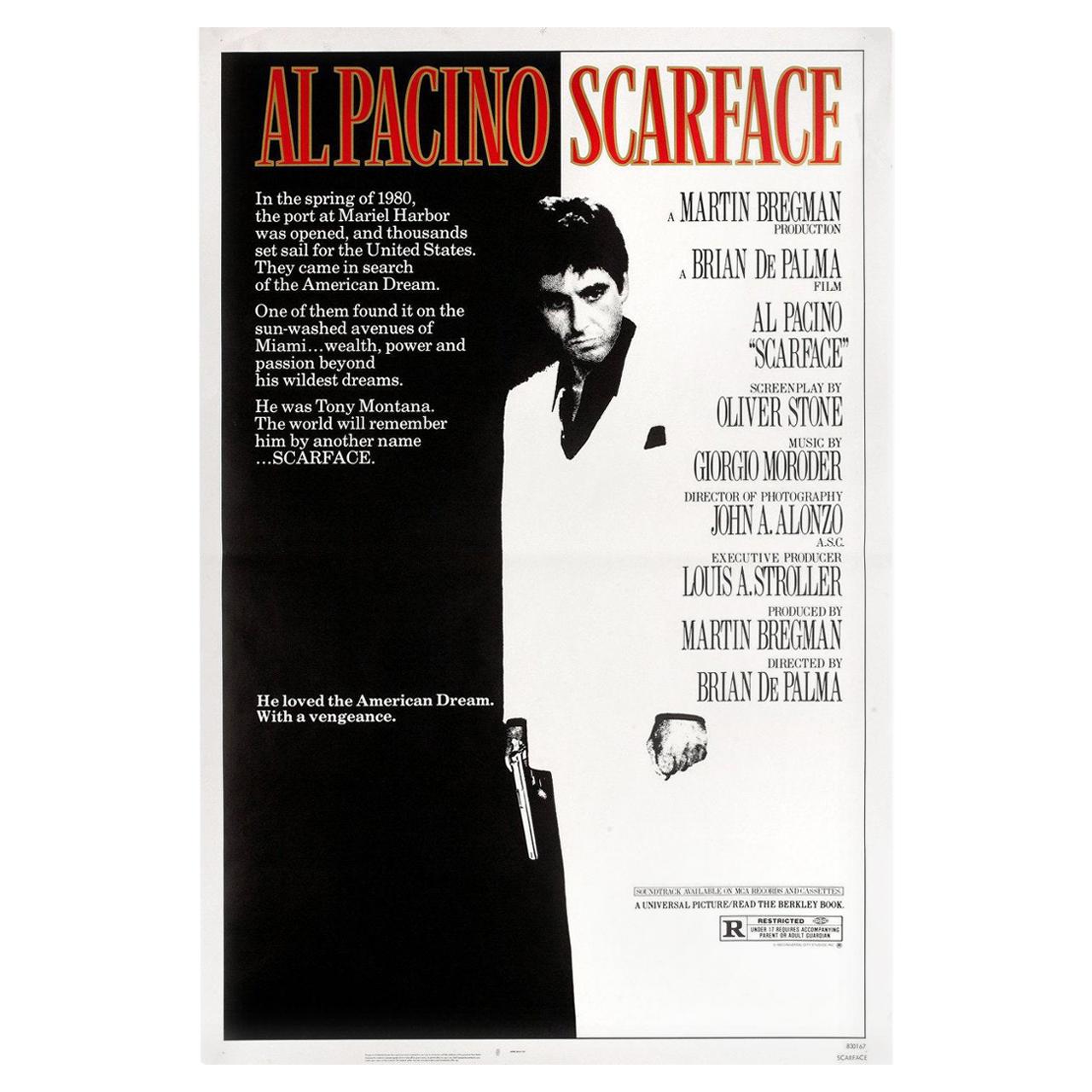 Scarface 1983 U.S. One Sheet Film Poster