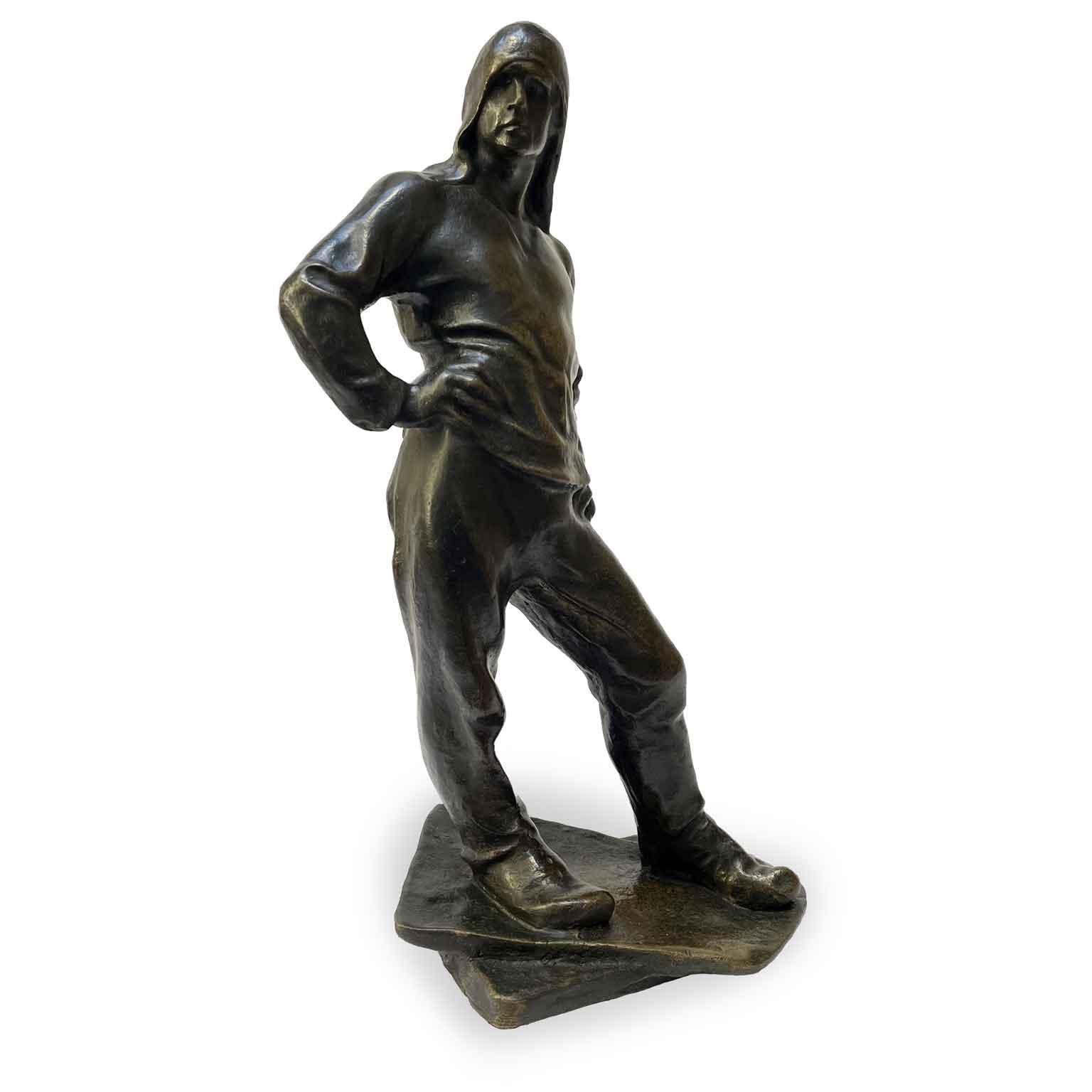 Docker des Hafens von Antwerpen aus dem belgischen Meunier Bronzefigur 20 (Belgian) im Angebot