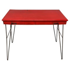 Vintage Scarlet Midcentury Folding Table