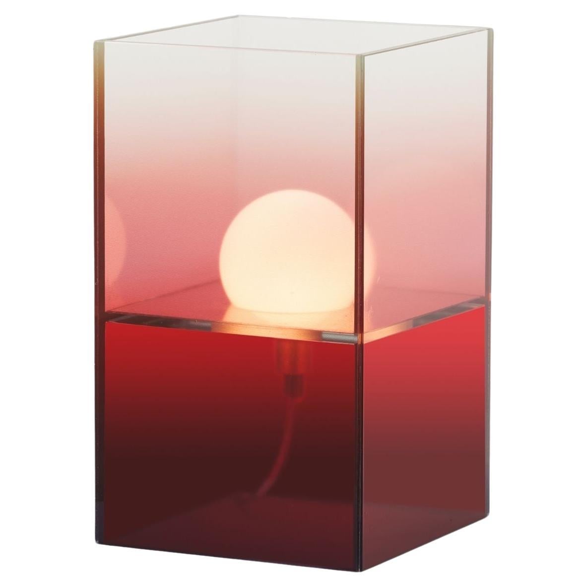 Scarlet Sunset Glass Decorative Lamp For Sale