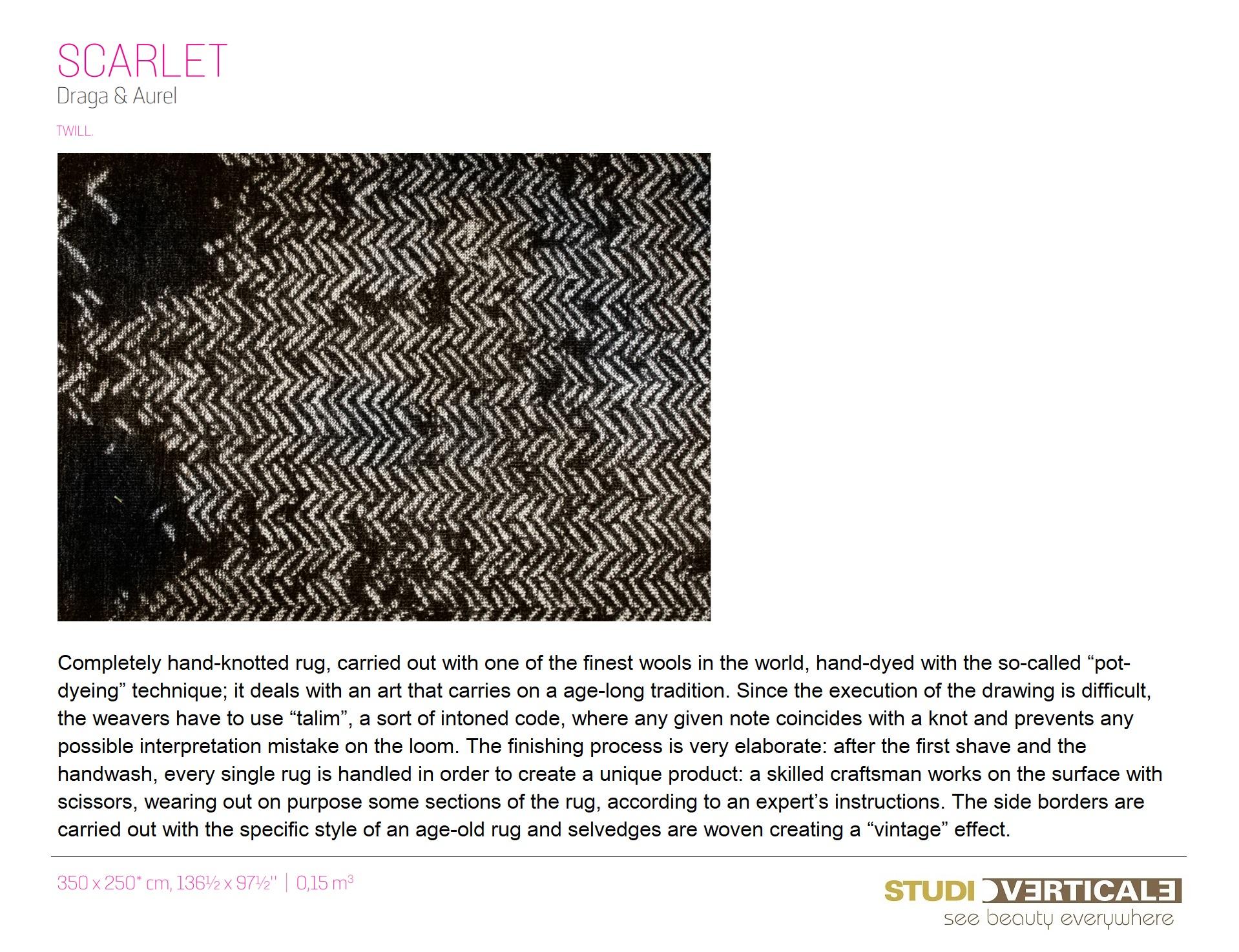 XXI secolo e contemporaneo Tappeto Scarlet Twill di Draga & Aurel per Baxter in vendita