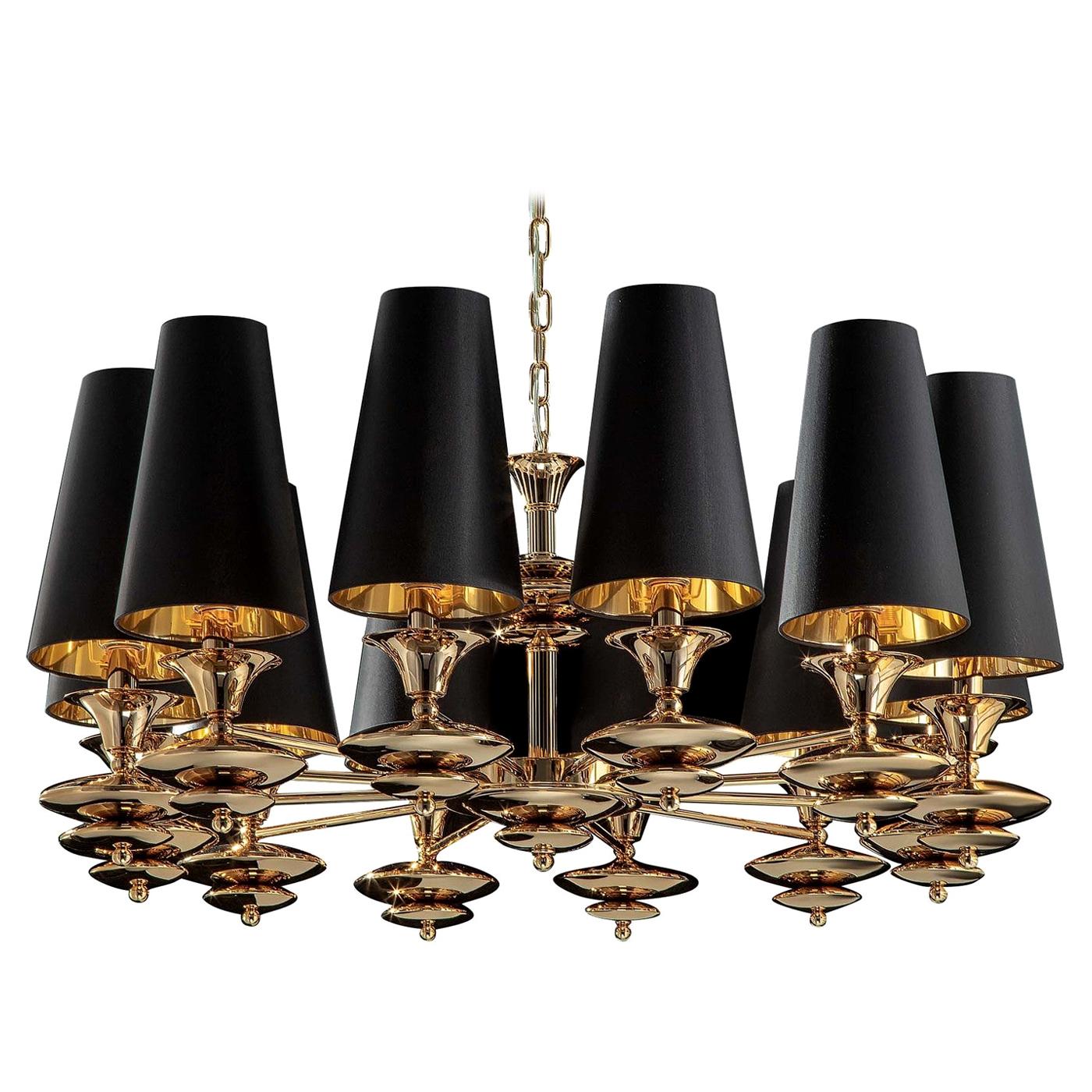 Scarlett Black 12-Light Chandelier For Sale