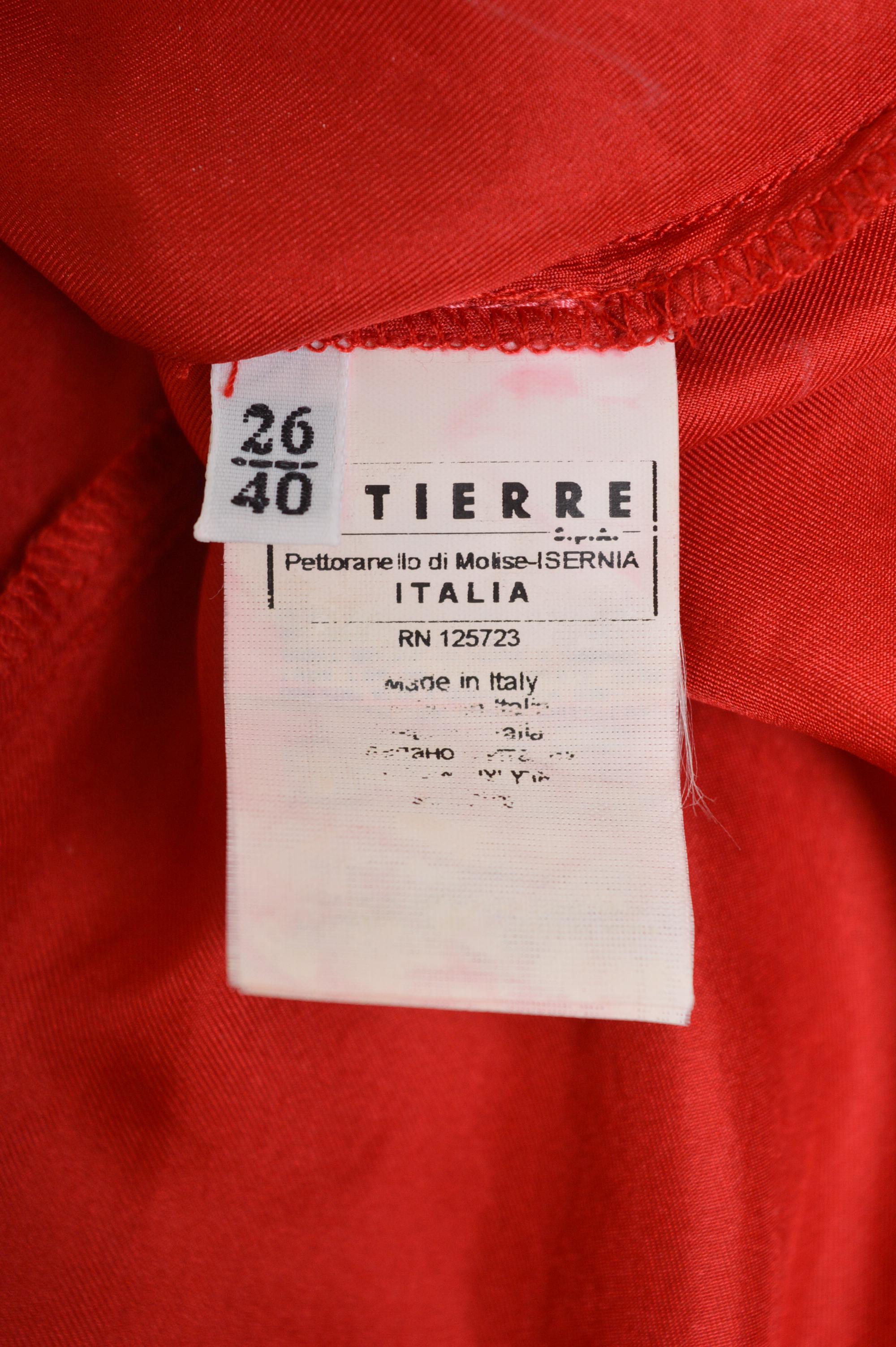 Robe à manches longues en crêpe de soie mélangée de John Galliano, rouge, style années 1940 en vente 8