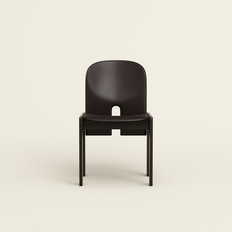 Scarpa 121 Chair in Wood and Leather by Afra & Tobia Scarpa, 1965 For Sale 5